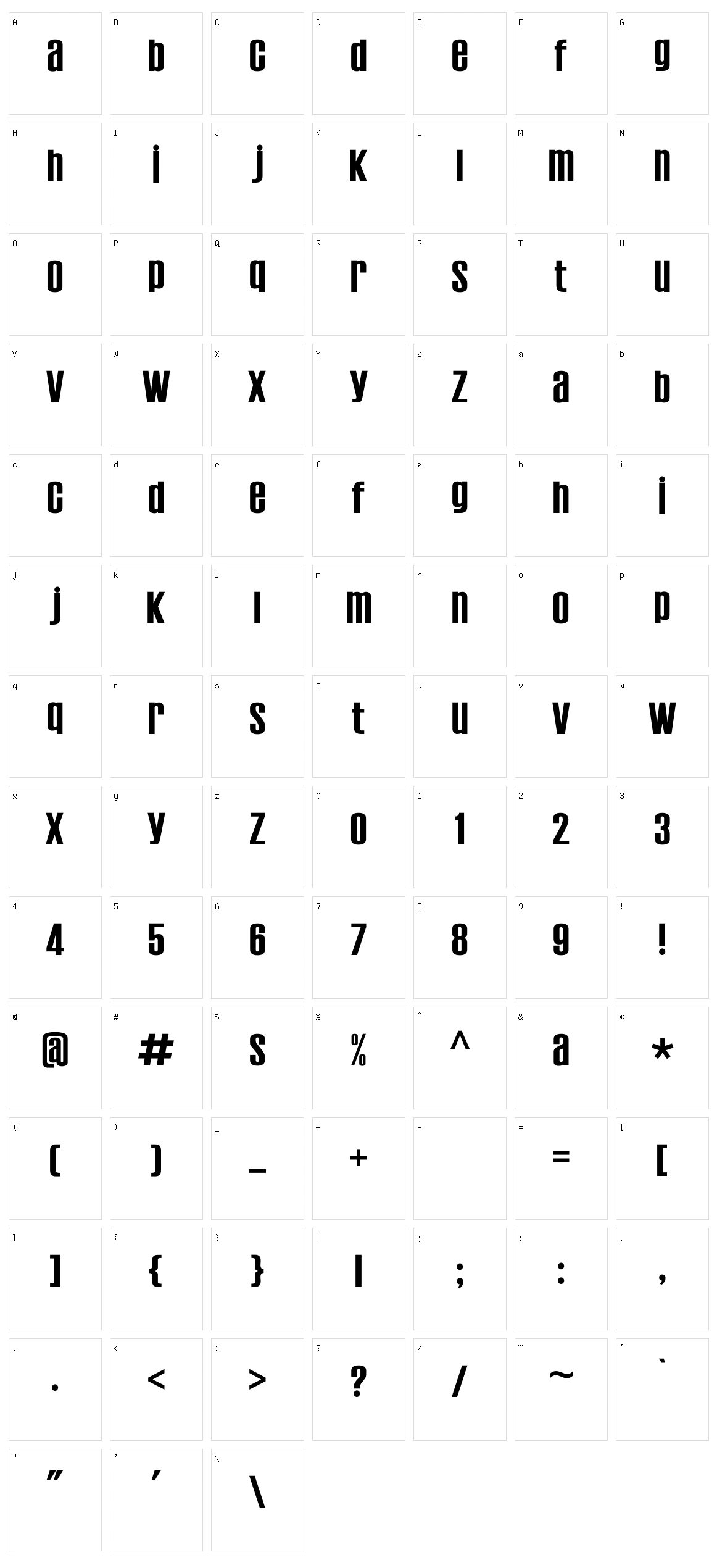 Establo Character Set