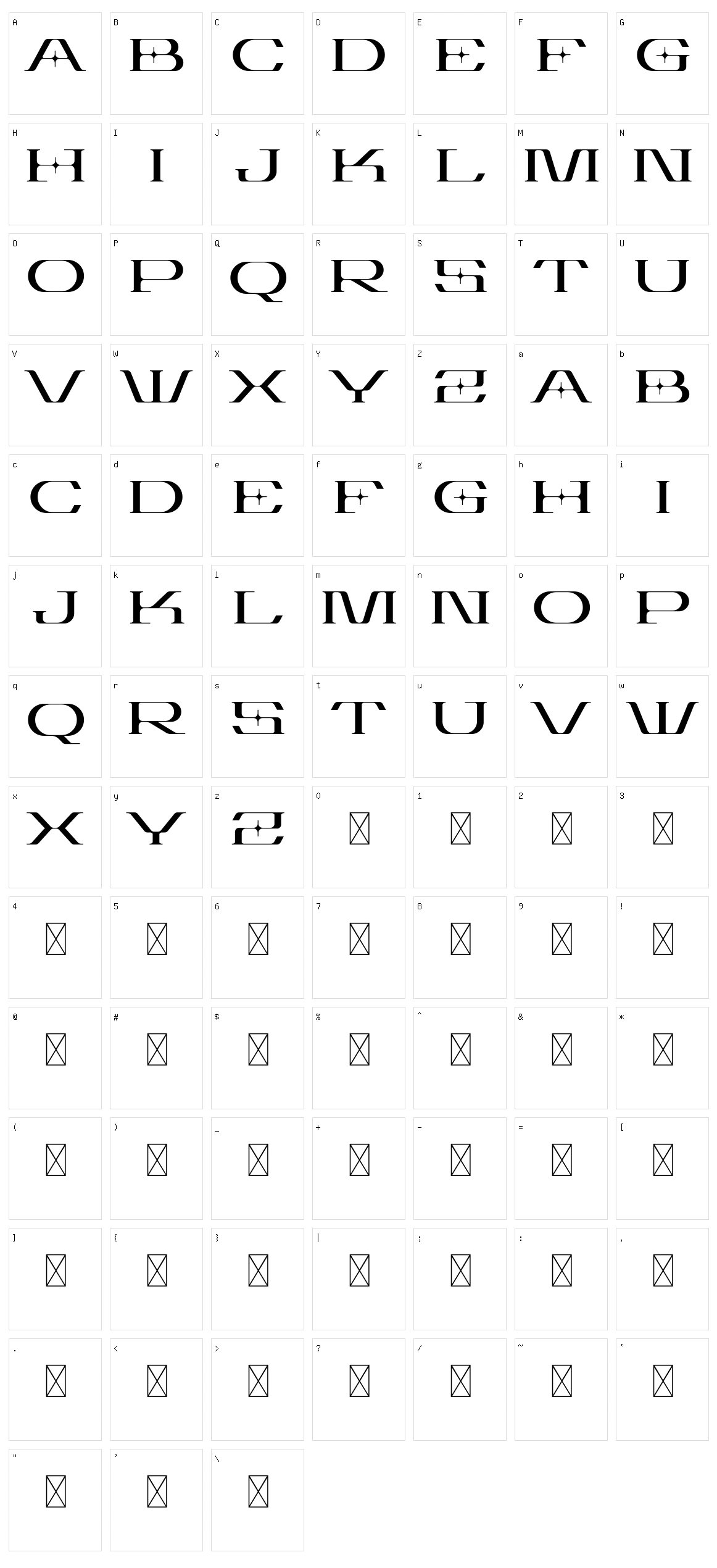 Estoria Character Set