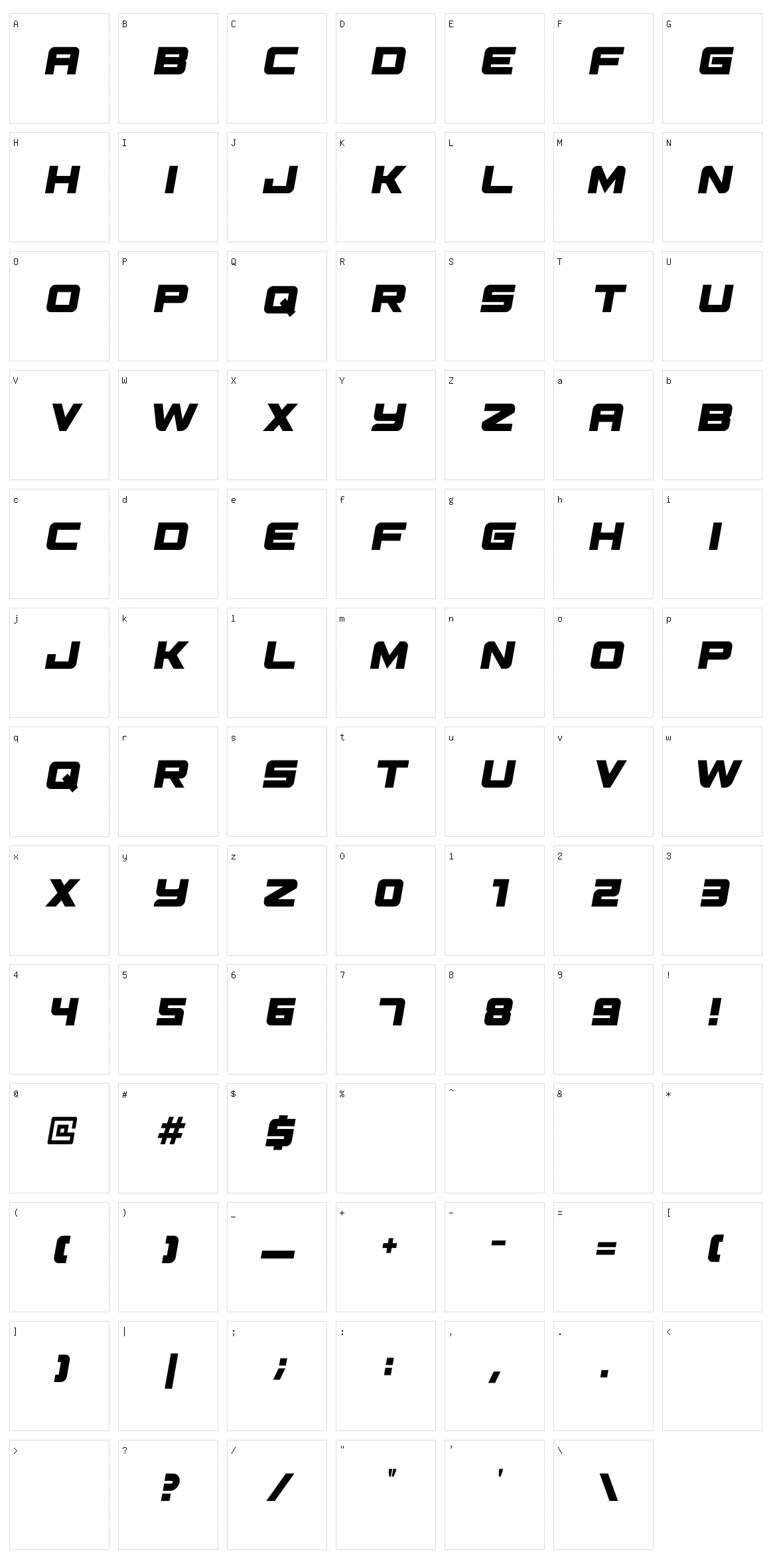 Excluded Character Set