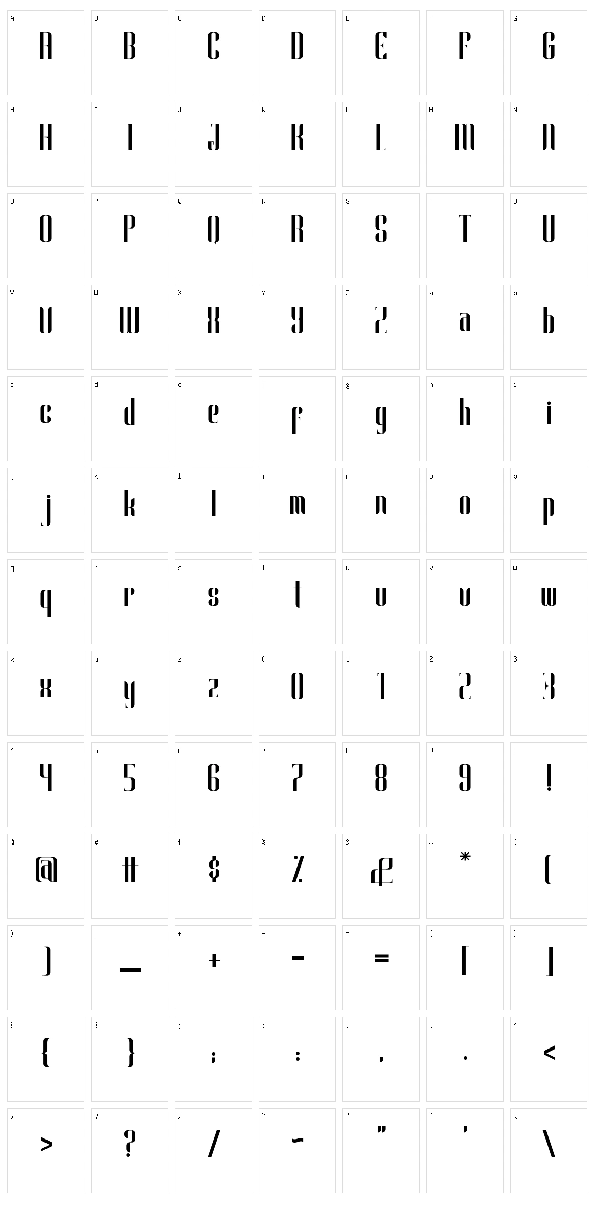 Flaurent Modern Character Set