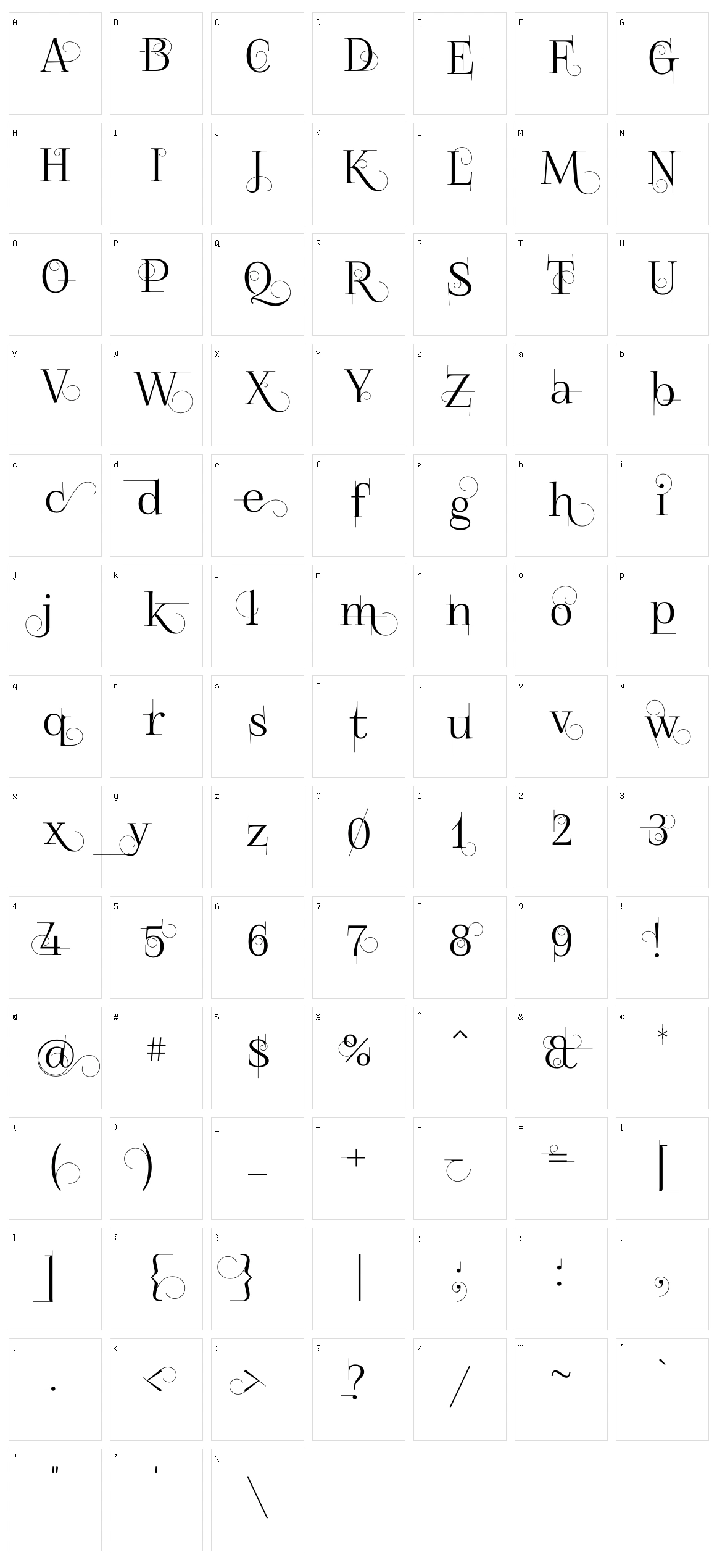 Foglihten No 04 Character Set