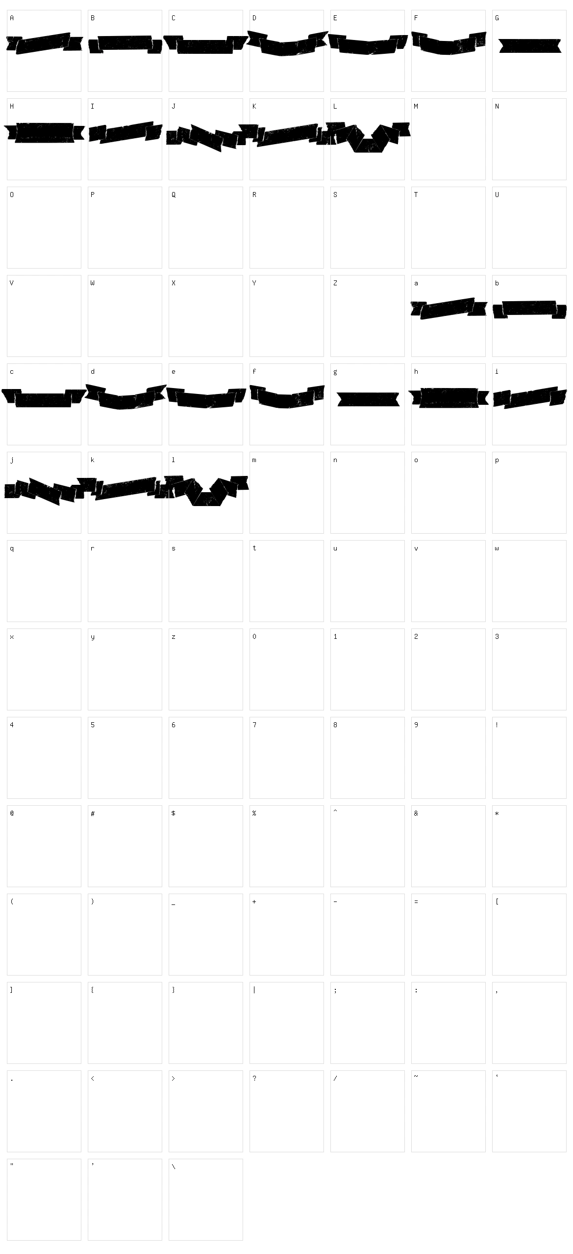 Adhesive Nr. Seven Character Set