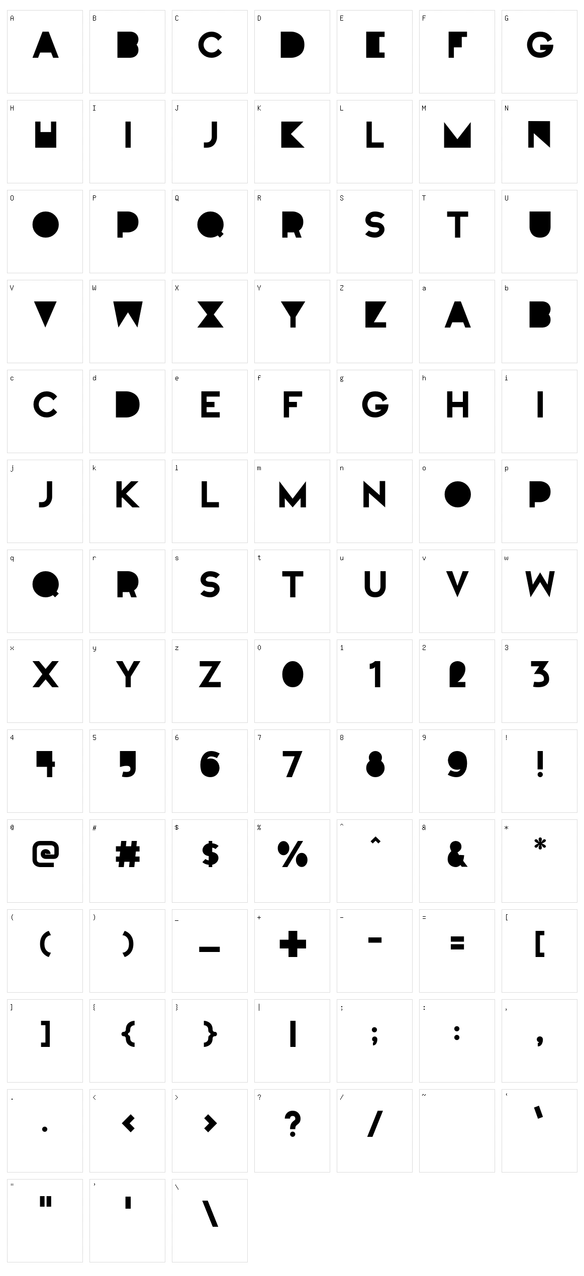 Full Moon On Mars Character Set