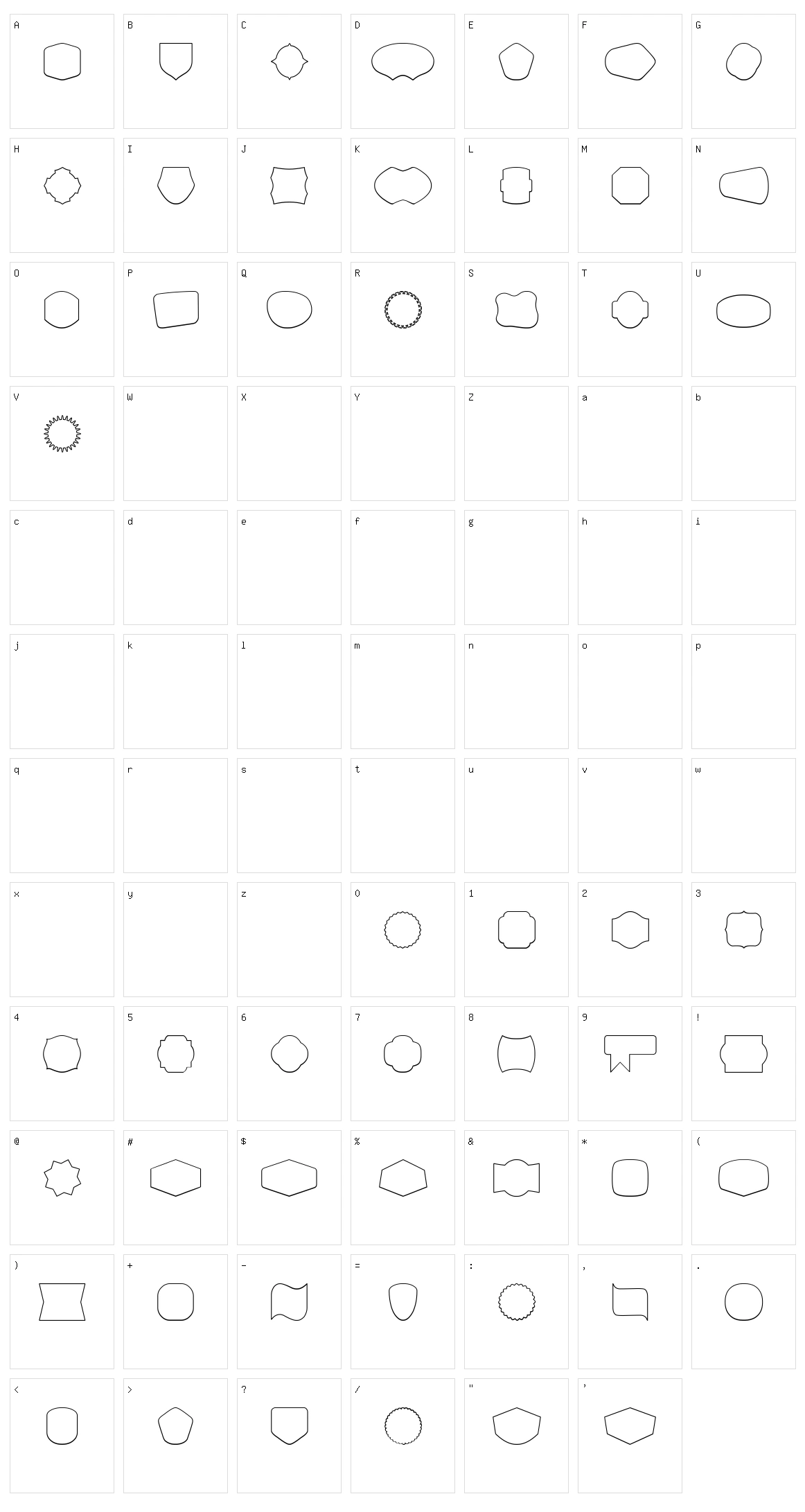 Label Pro XL Border Character Set