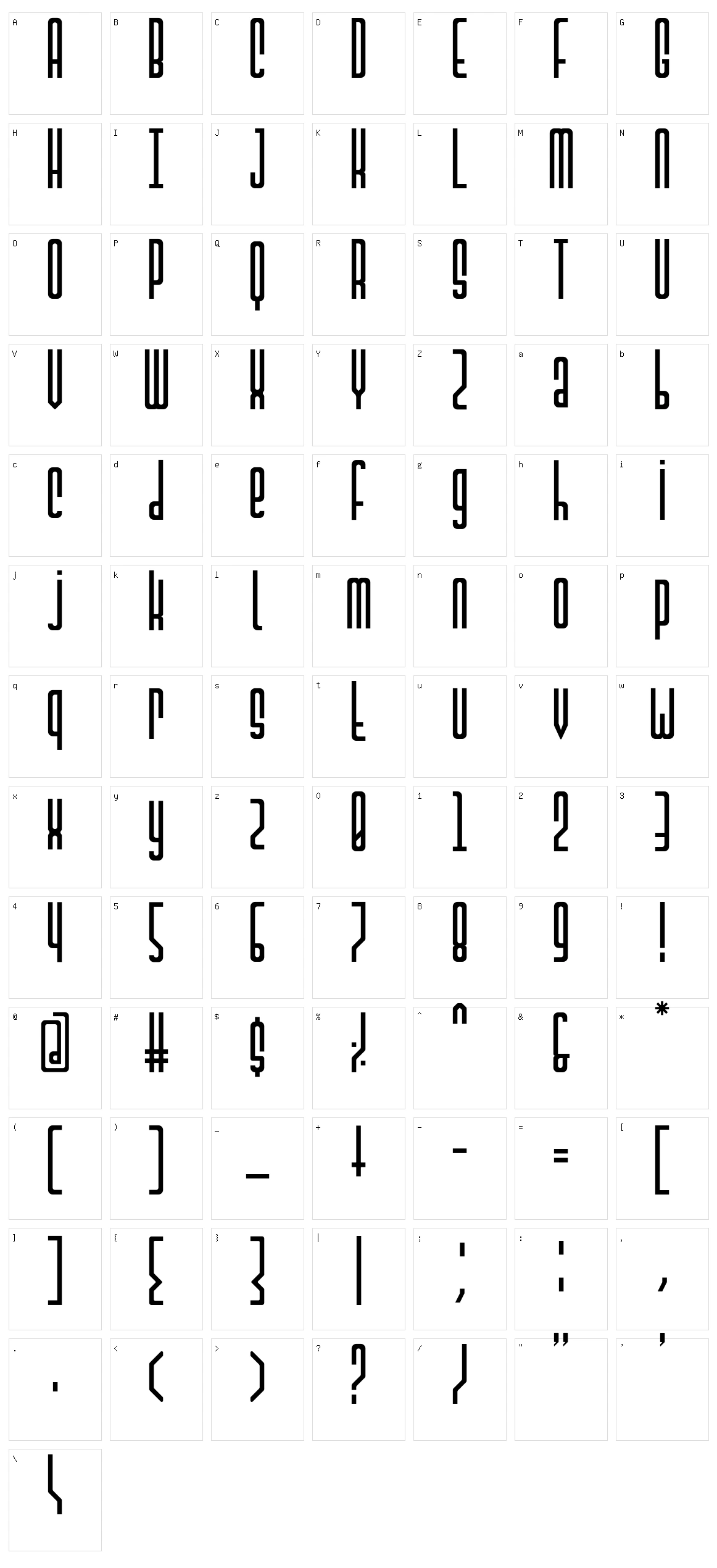 Kamino Character Set