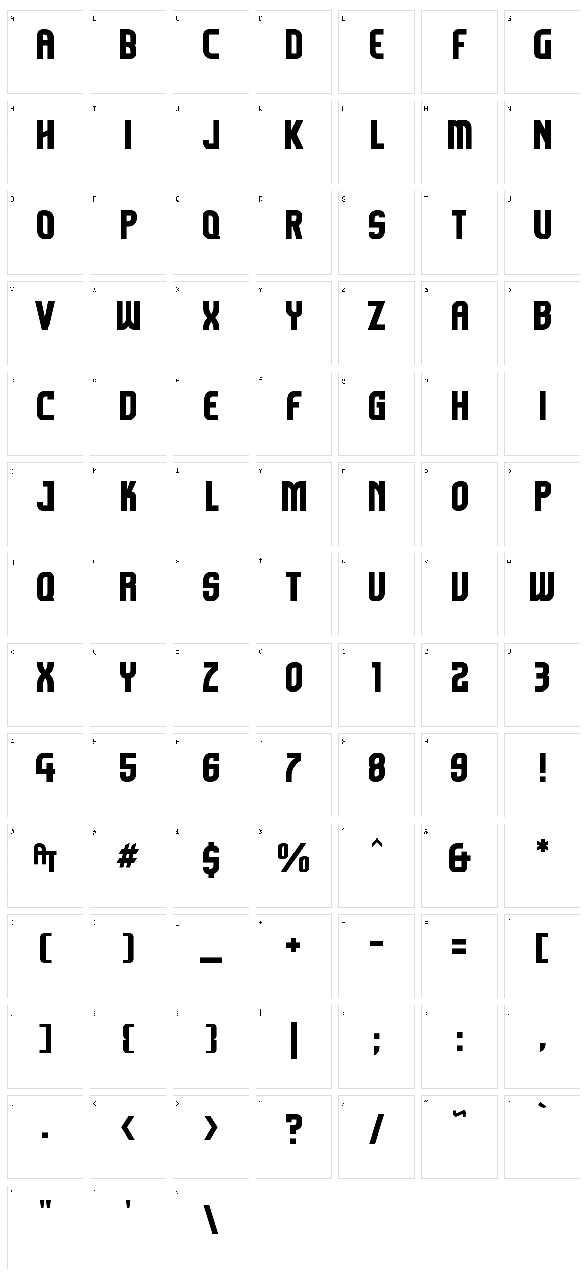 Komikazoom Character Set