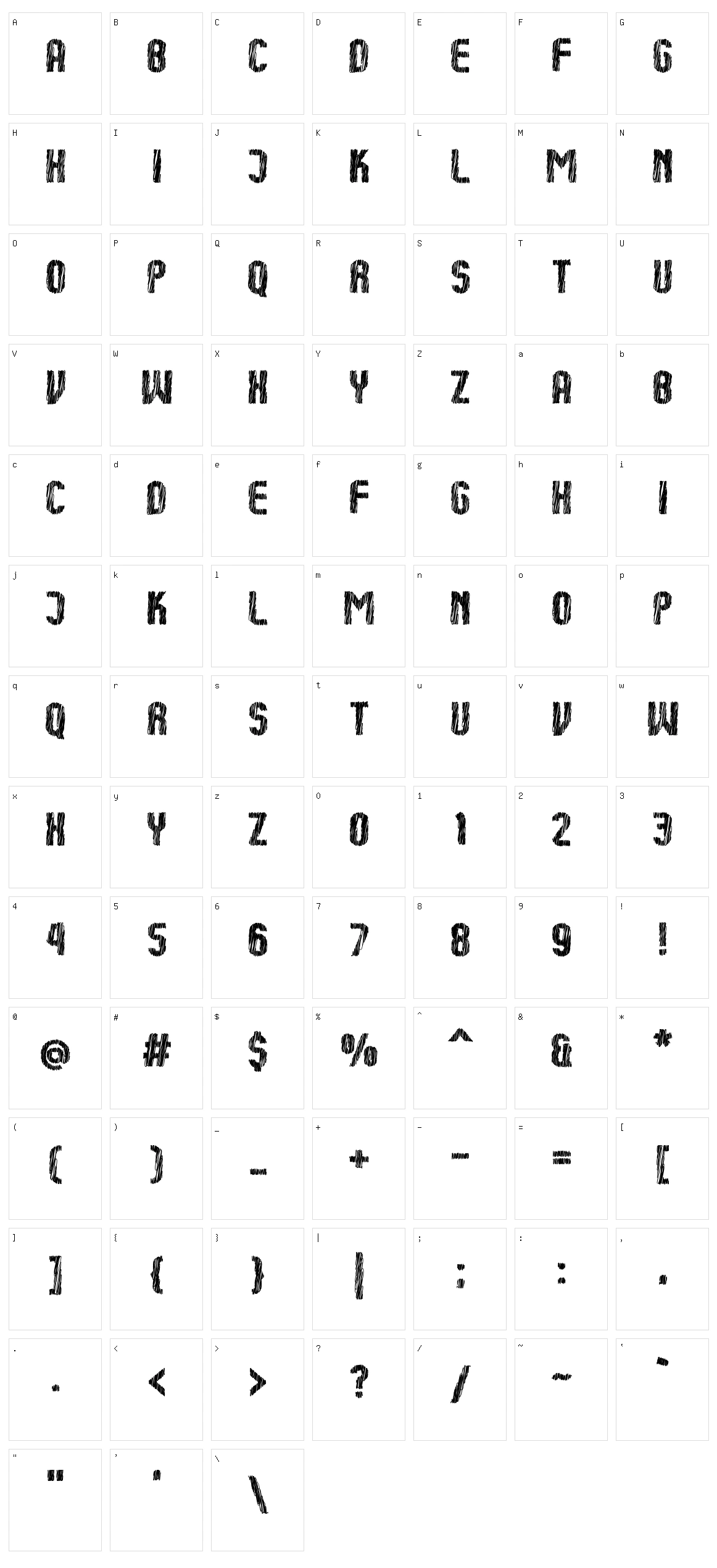 Kumba Sketch Character Set