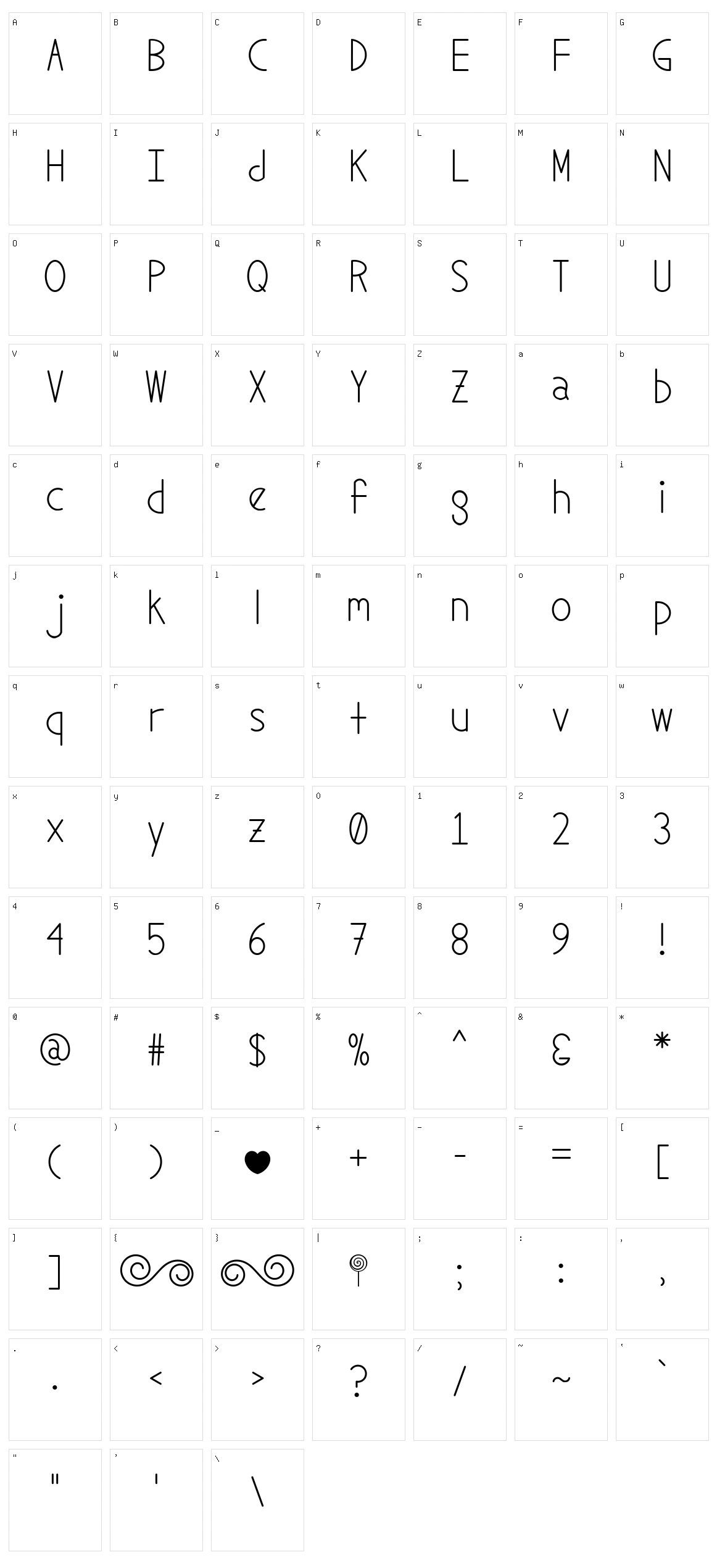 MF Candy Character Set