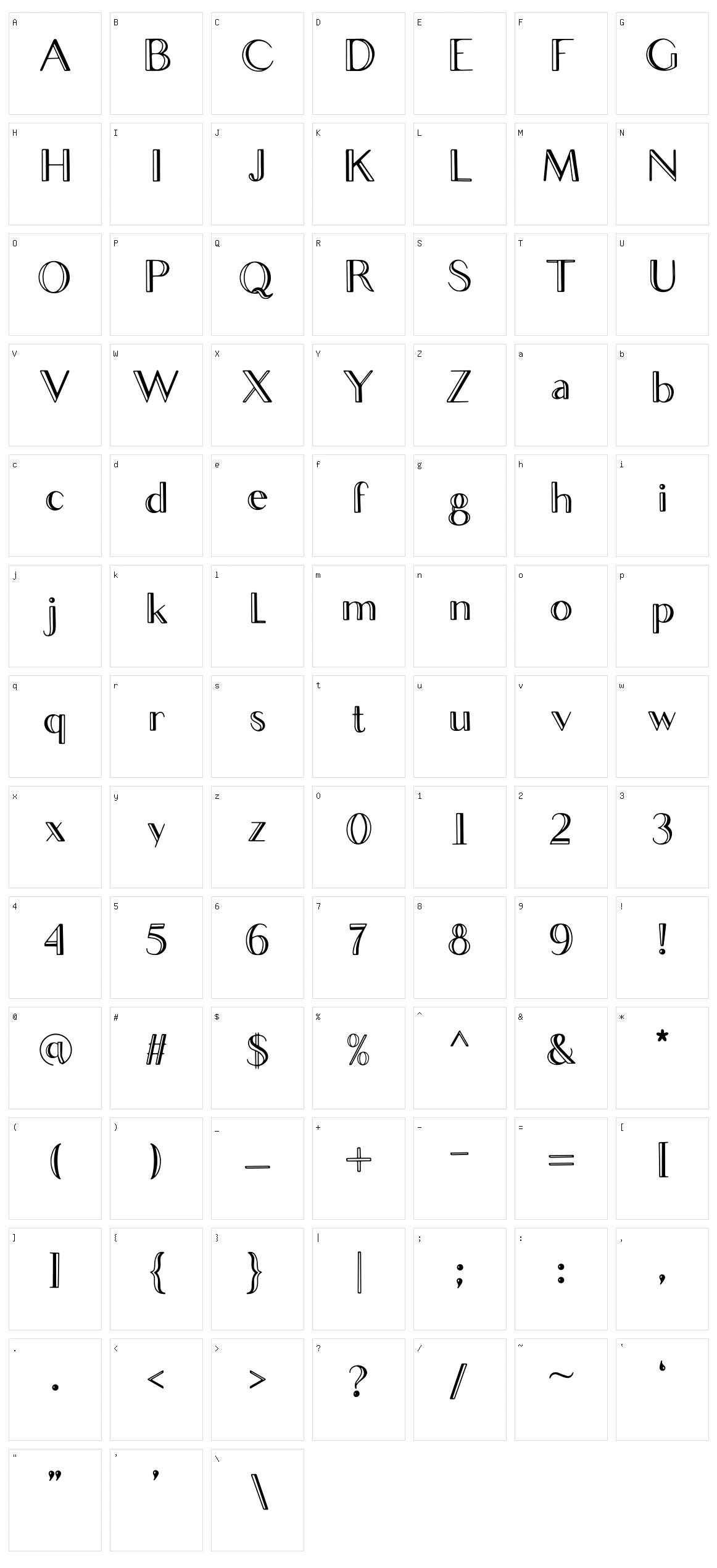 Morgan Character Set