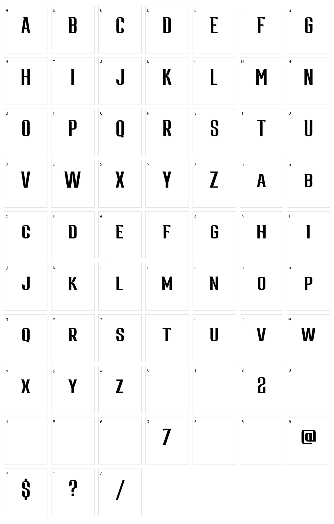 Morington Character Set