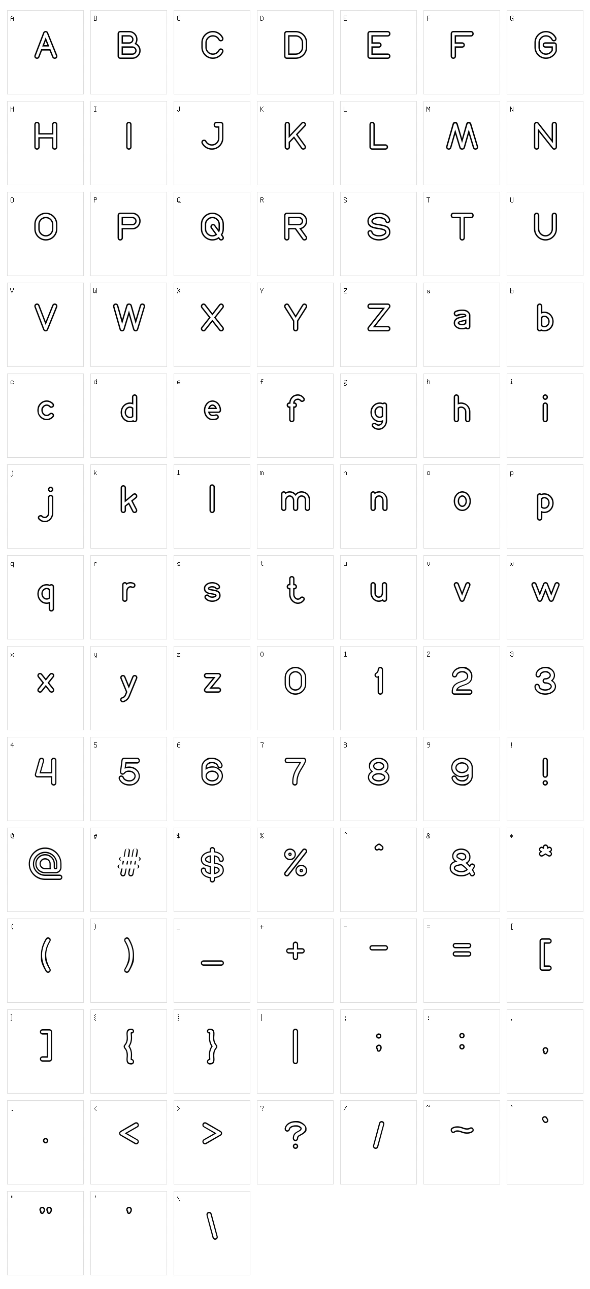 Neon Glow Character Set