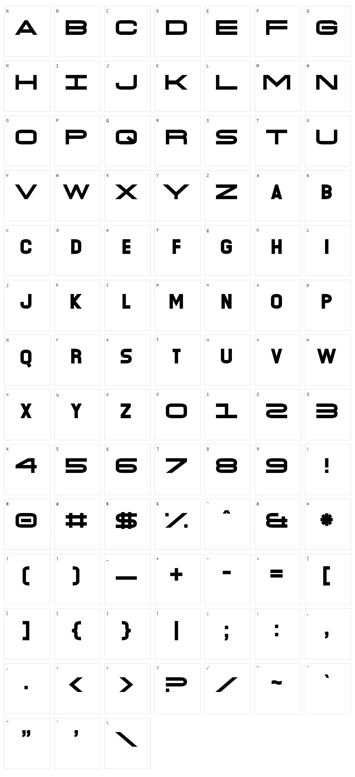 O.K. Retro Character Set