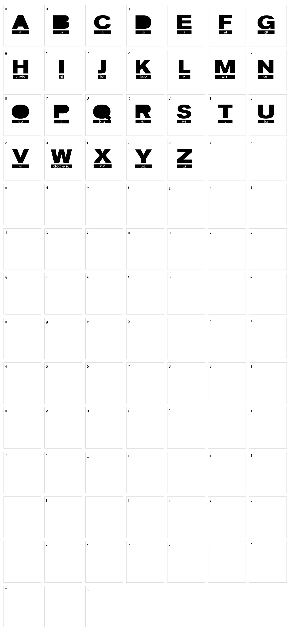 Phonetic Character Set