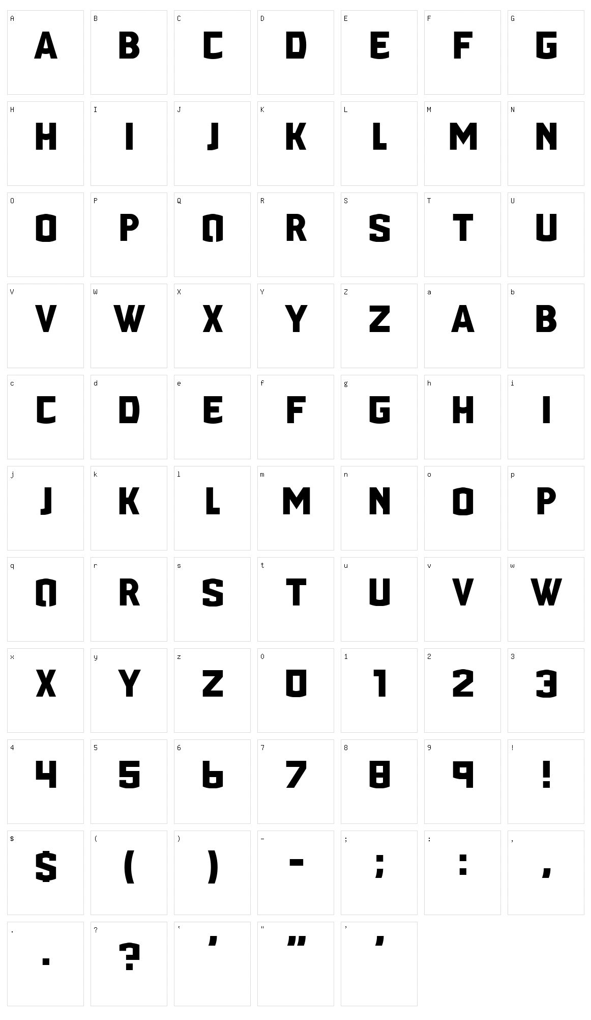 Port 118 Character Set