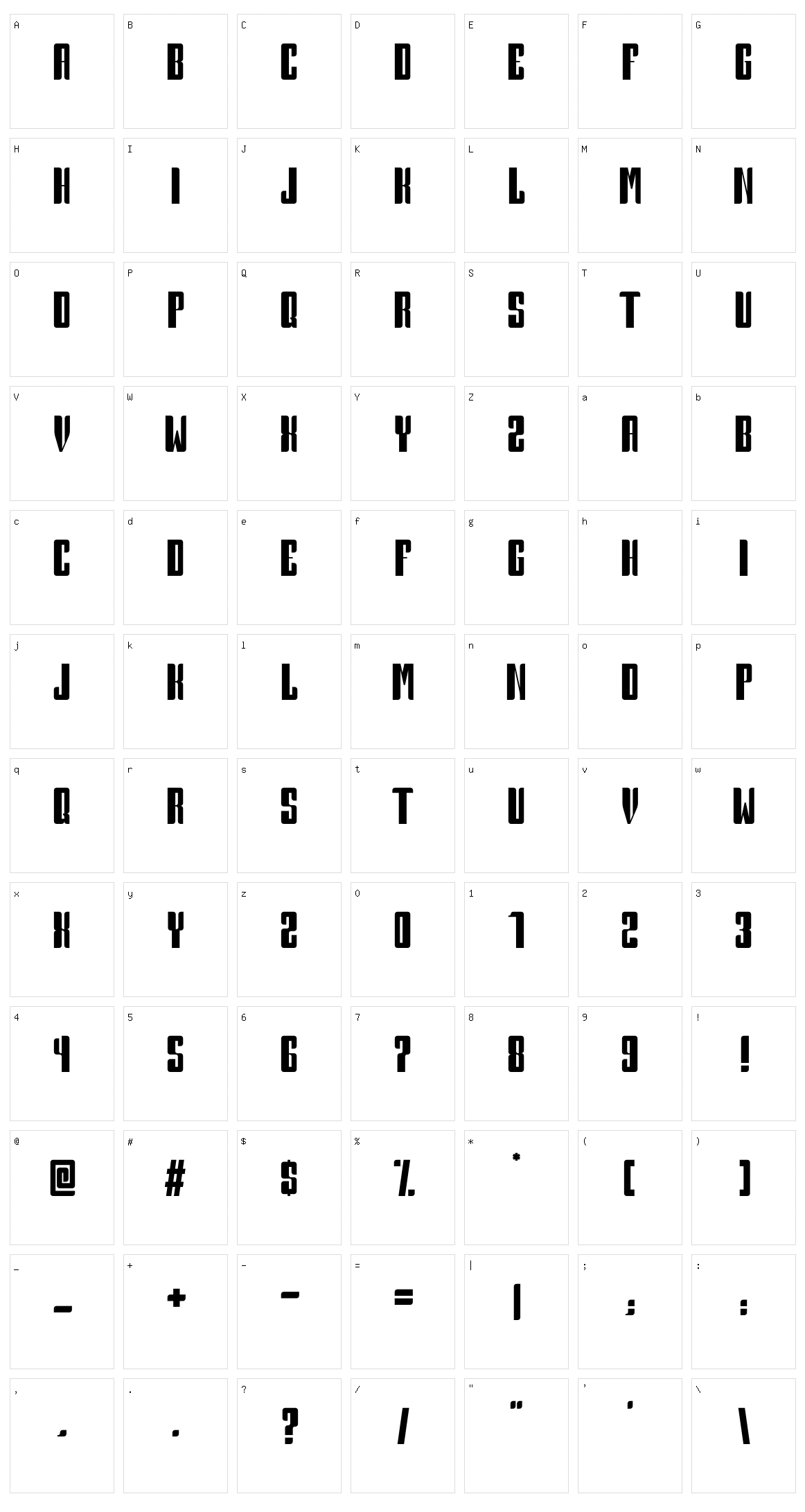 Prohibition Sans Character Set