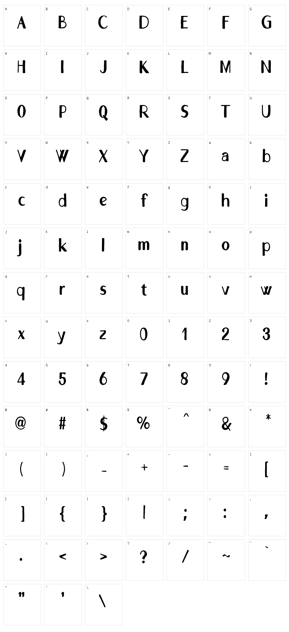 Rimsky Character Set