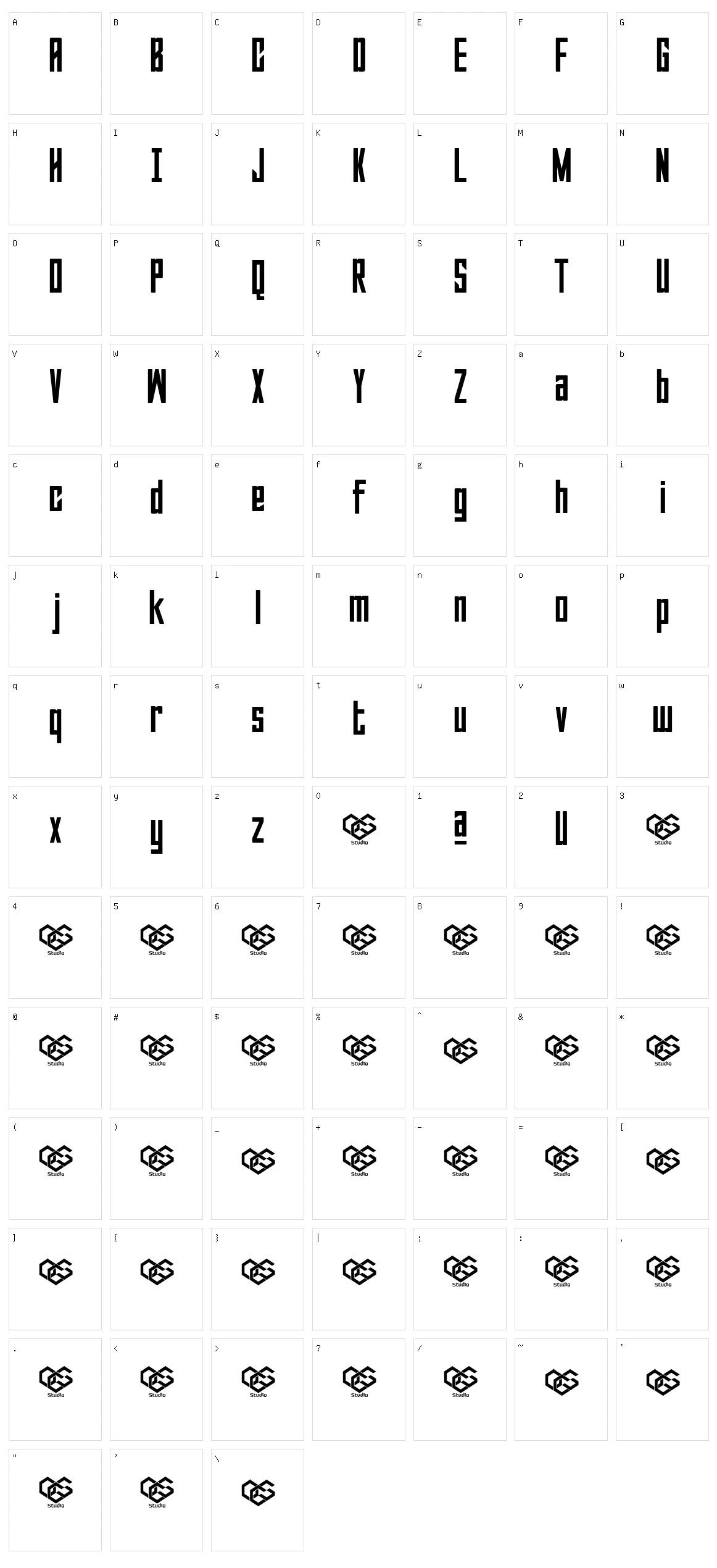 Sabuga Character Set