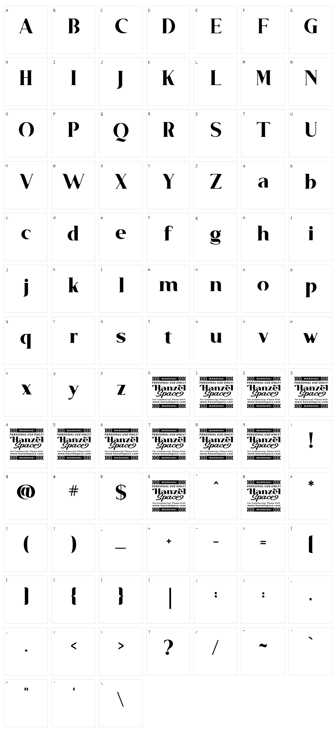 Sambosa Character Set