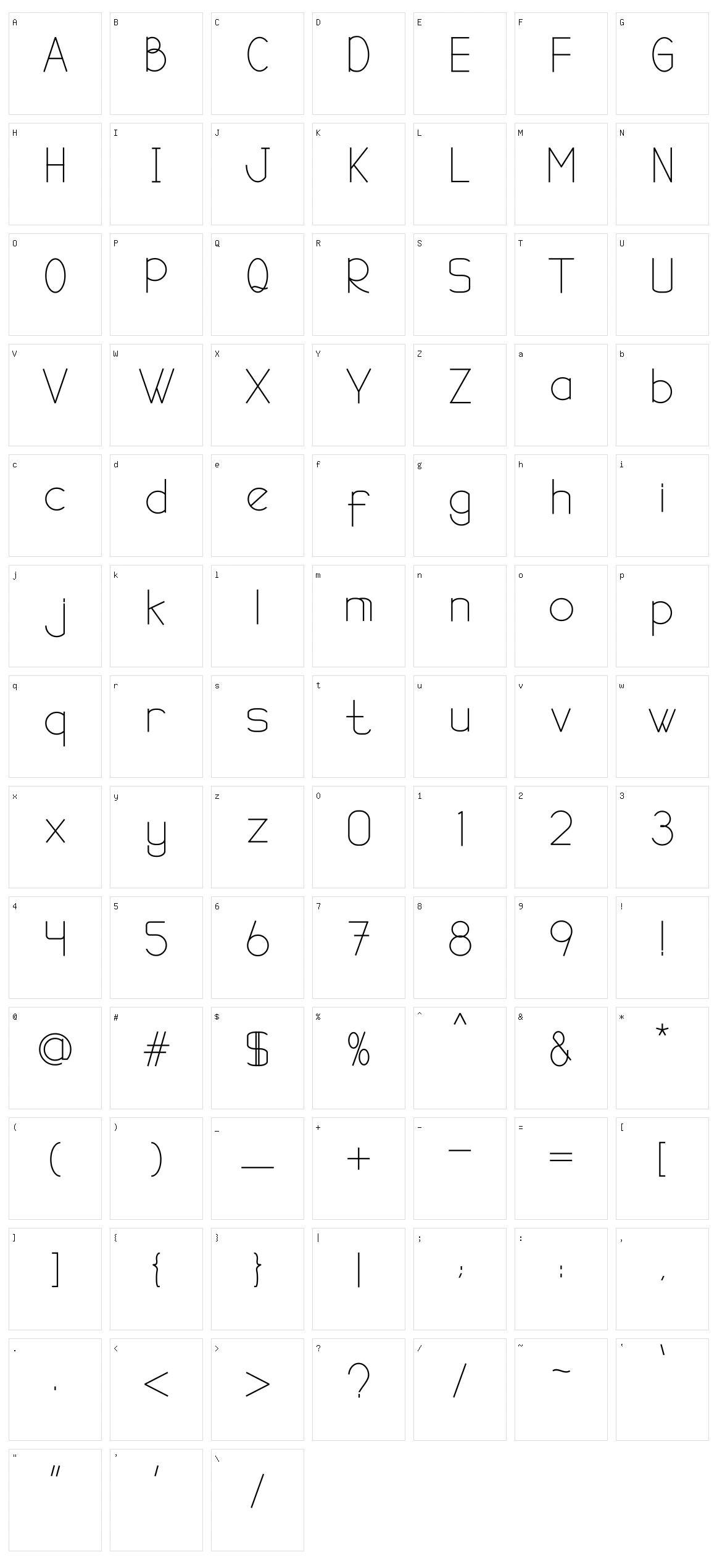 Sego-Jagung Character Set