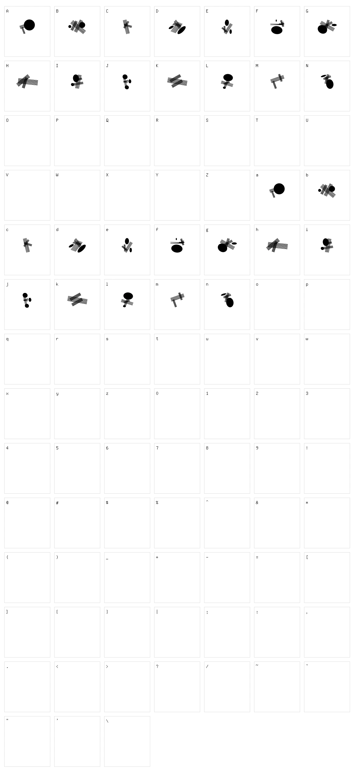 Circle and Line Character Set