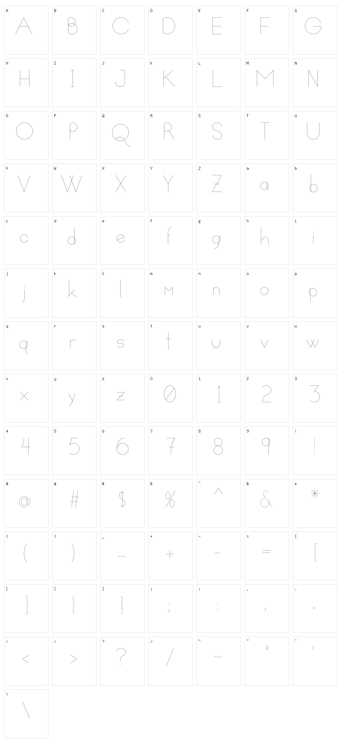 Susanna Character Set