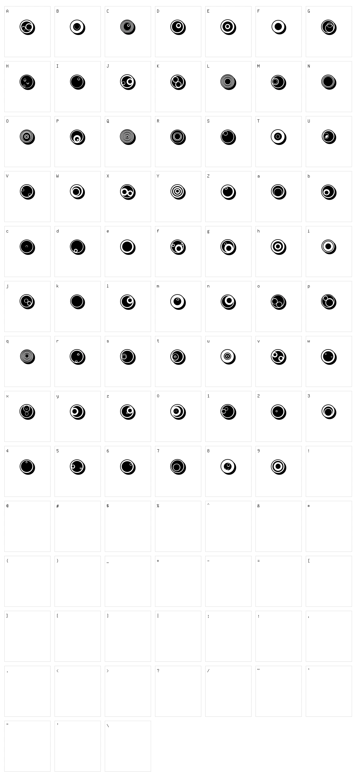 Circles Character Set