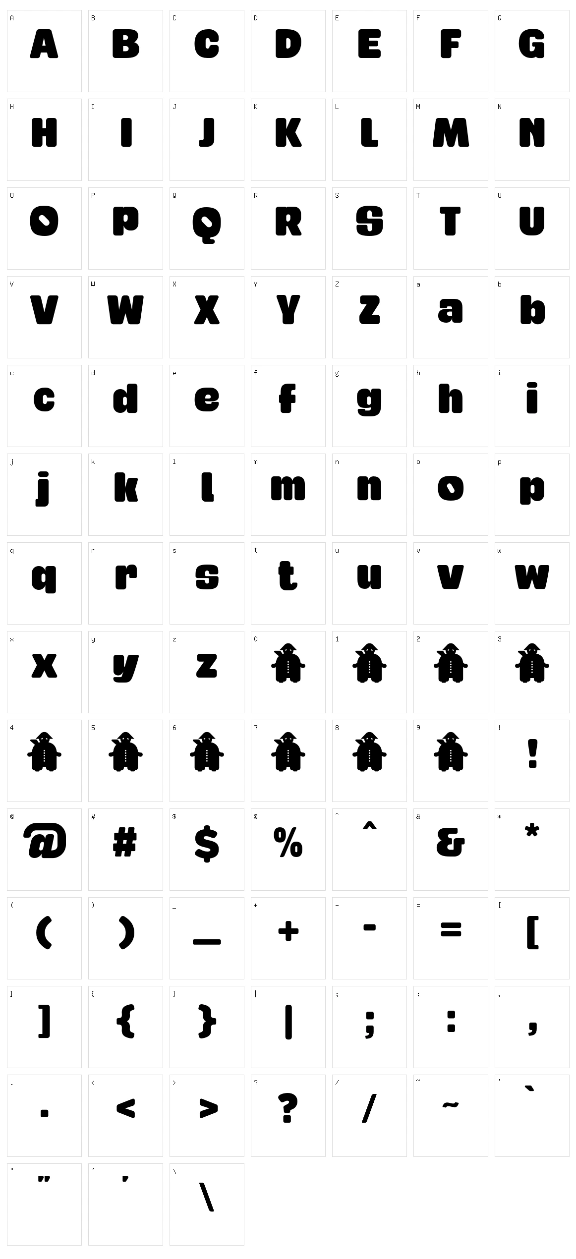 Tabardo Character Set