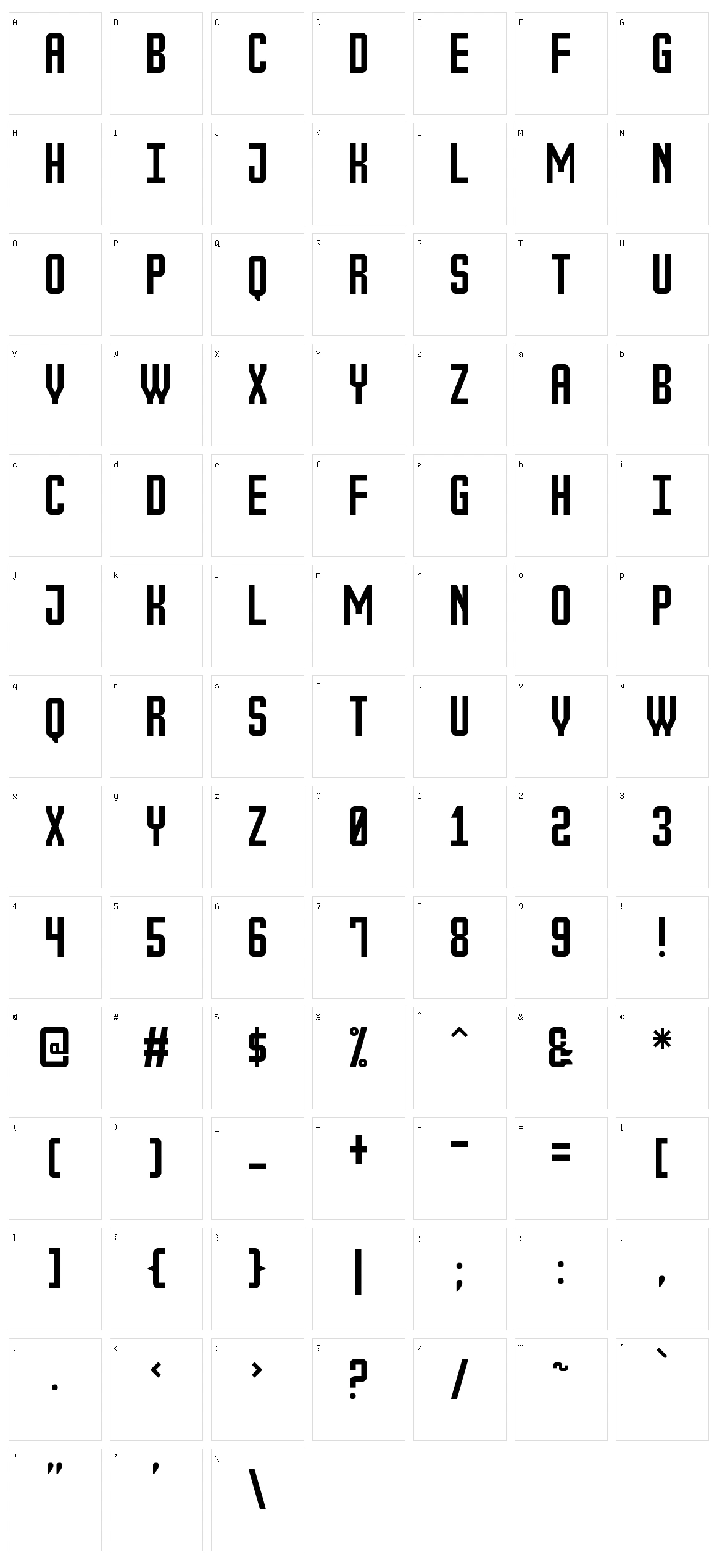 The Outbox St Character Set