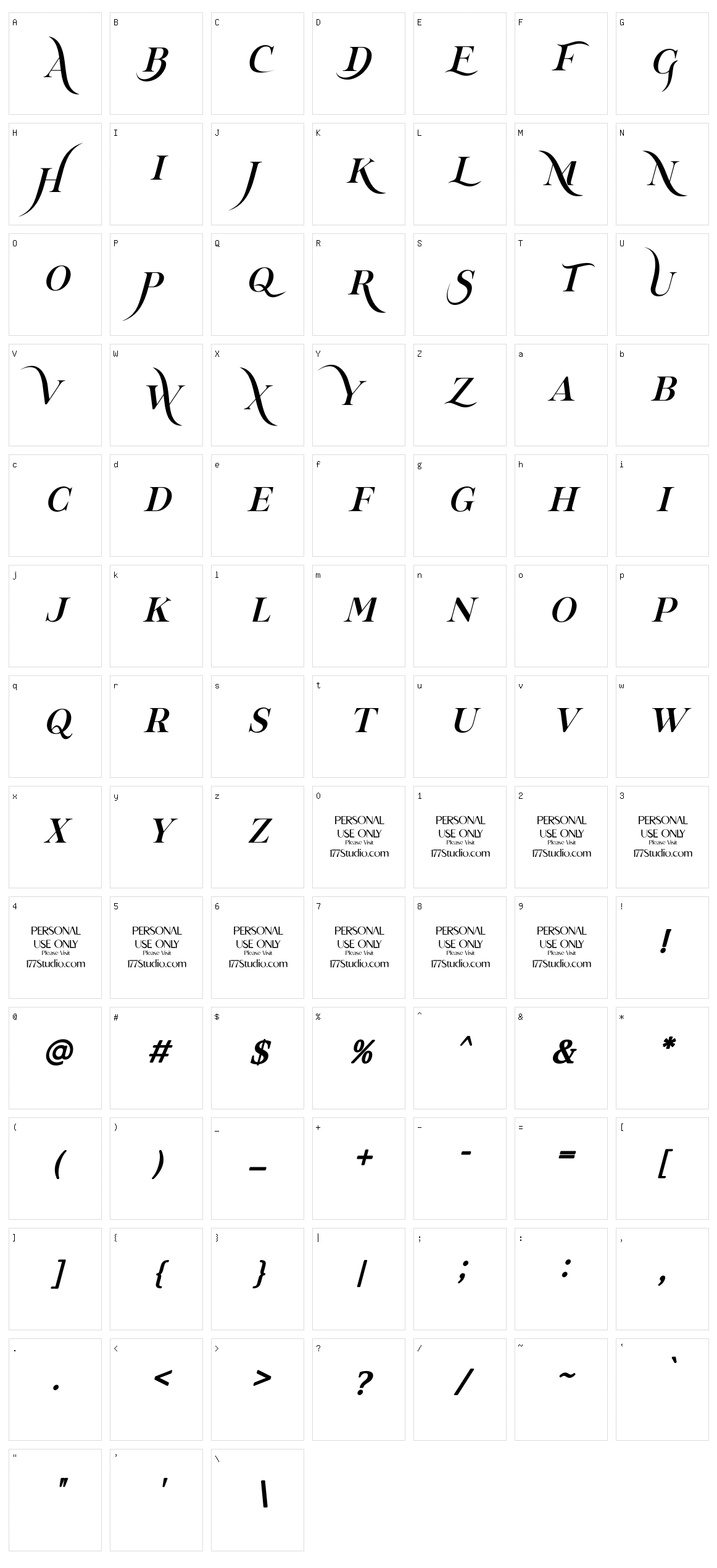 Tornado Character Set