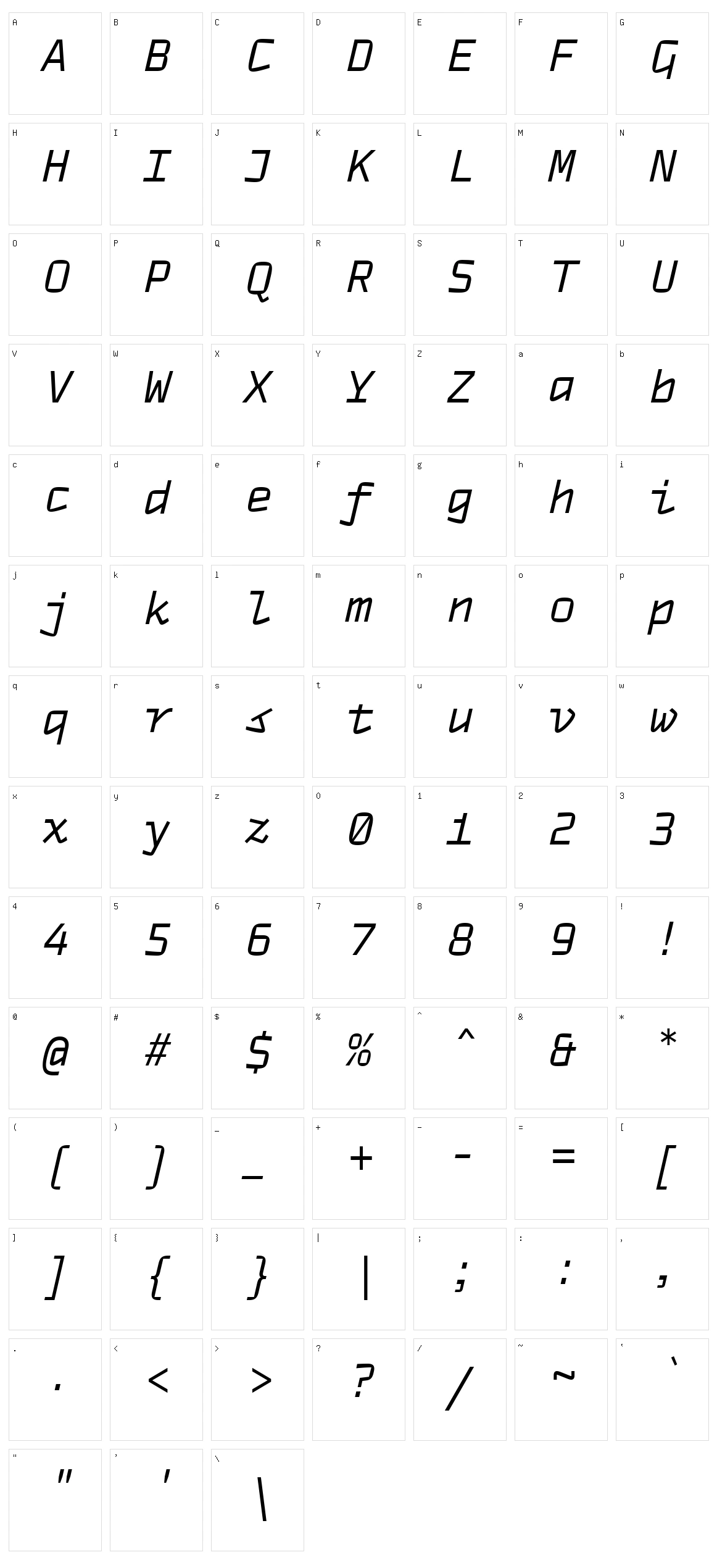 TT Autonomous Character Set