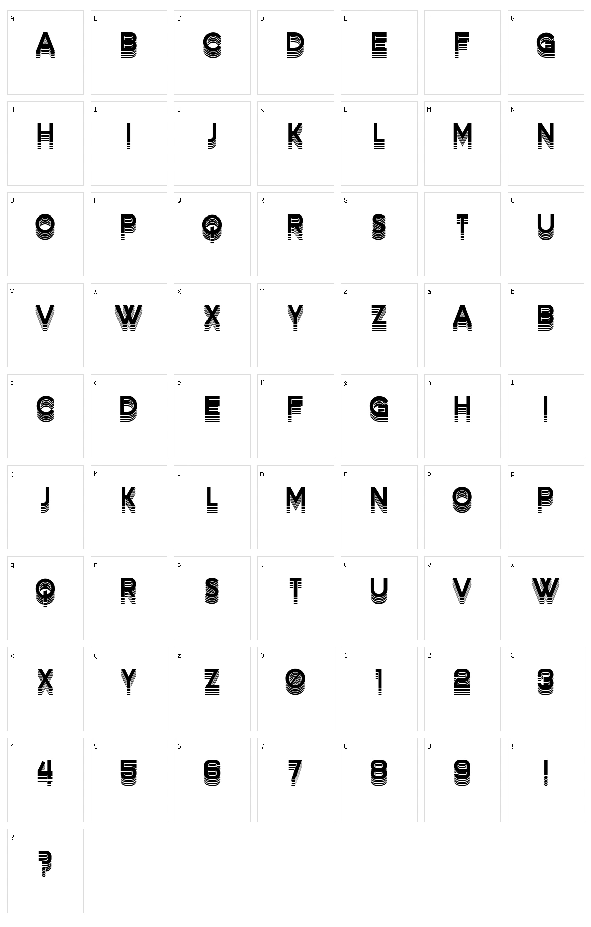 Turbulence Character Set