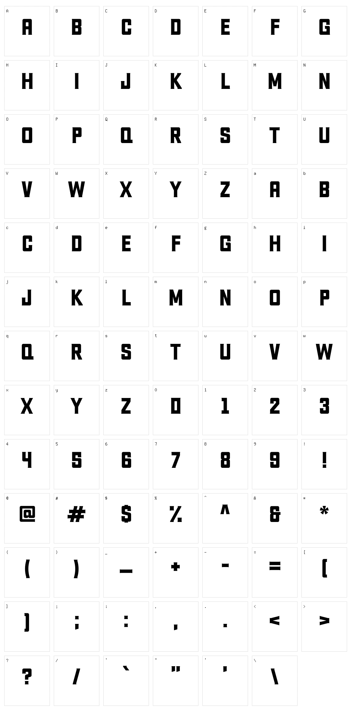 Uniform Character Set