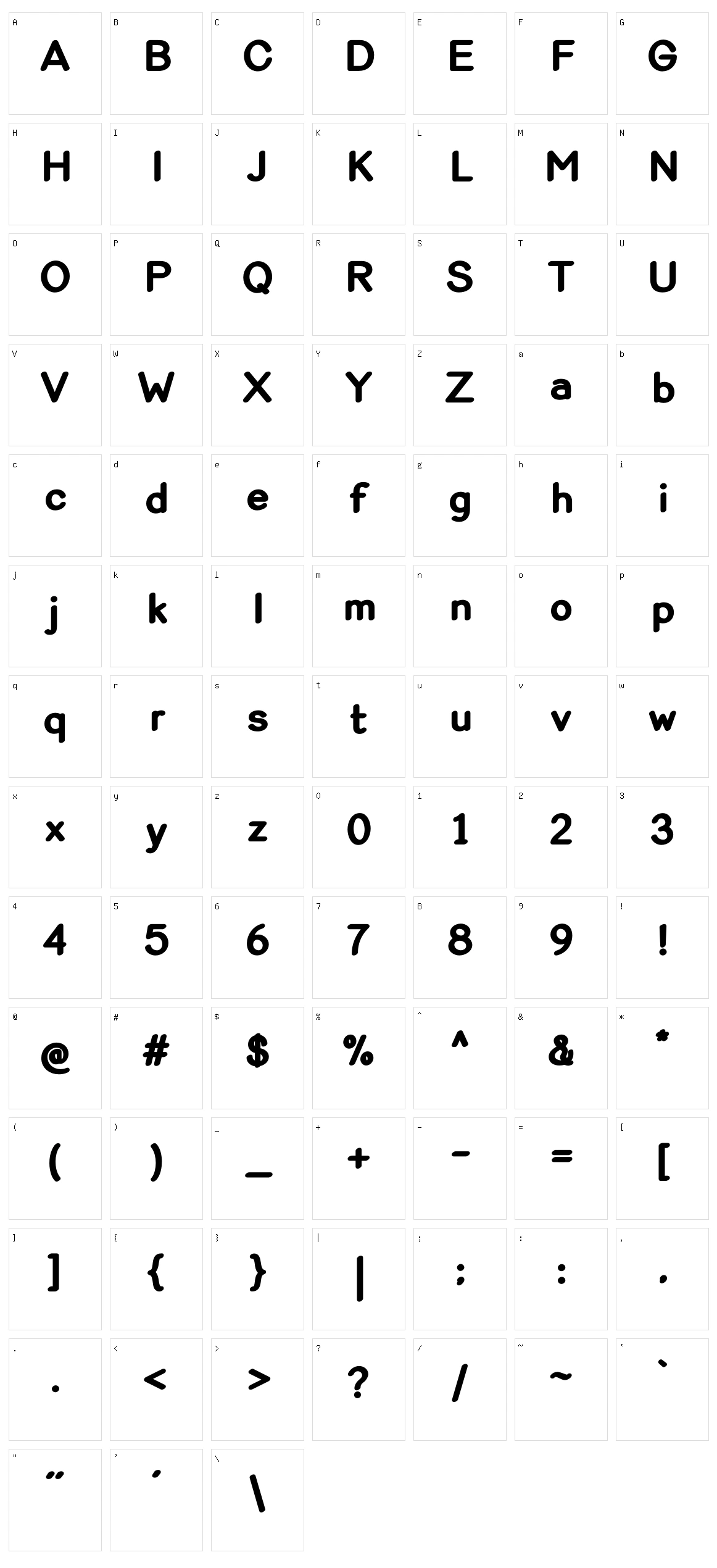 Violina Character Set