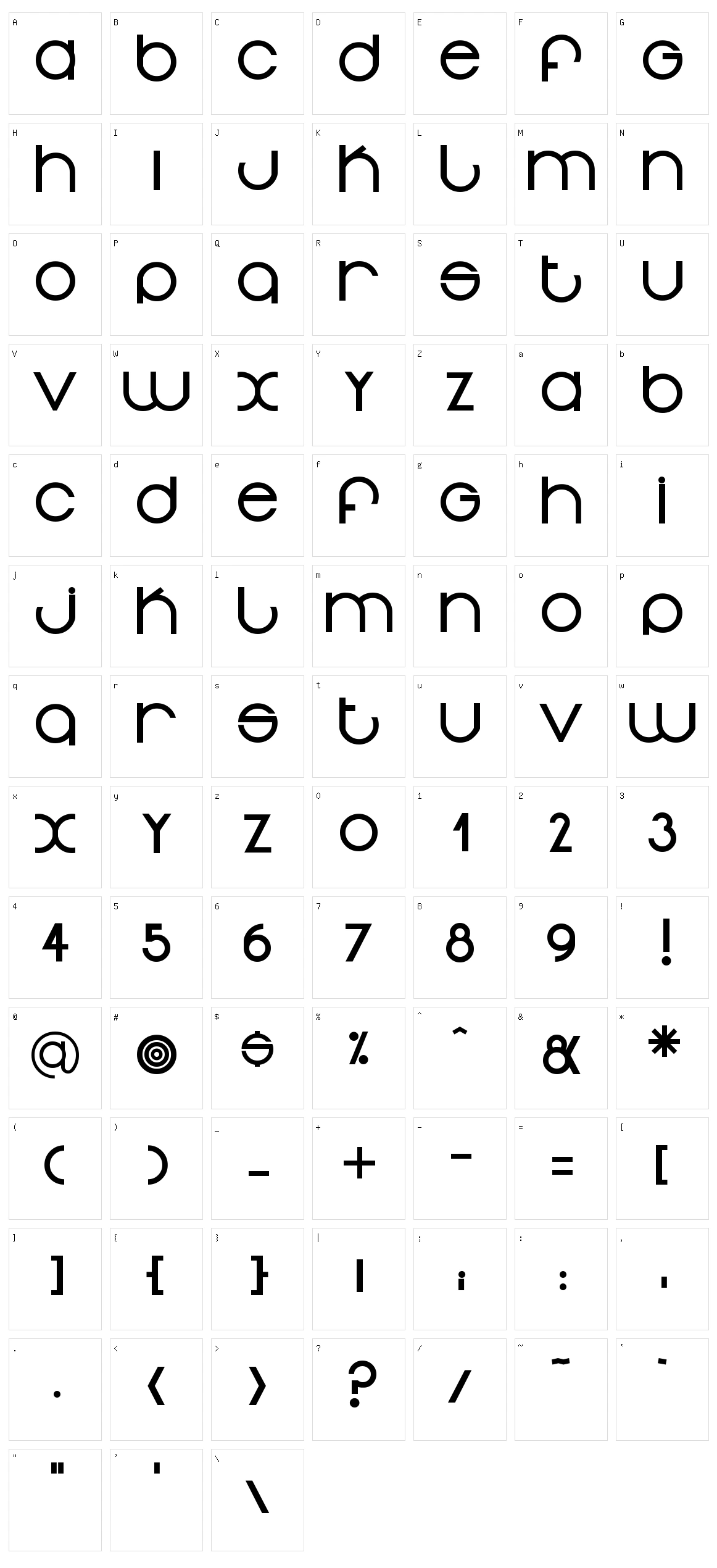 Vip?rine Character Set