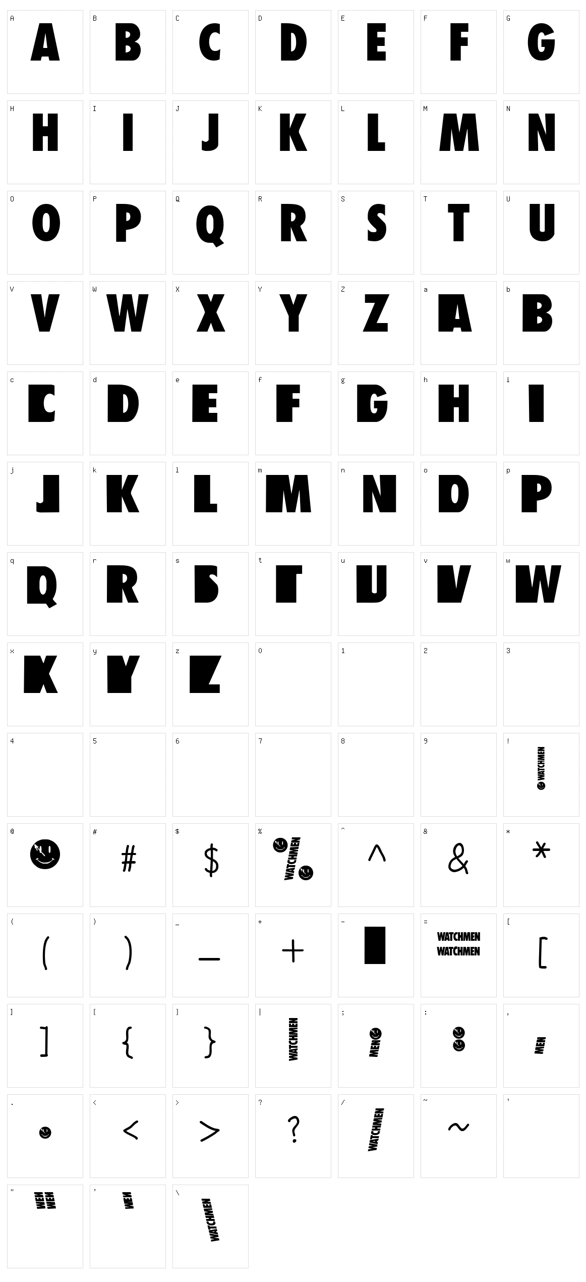 Watchmen Character Set