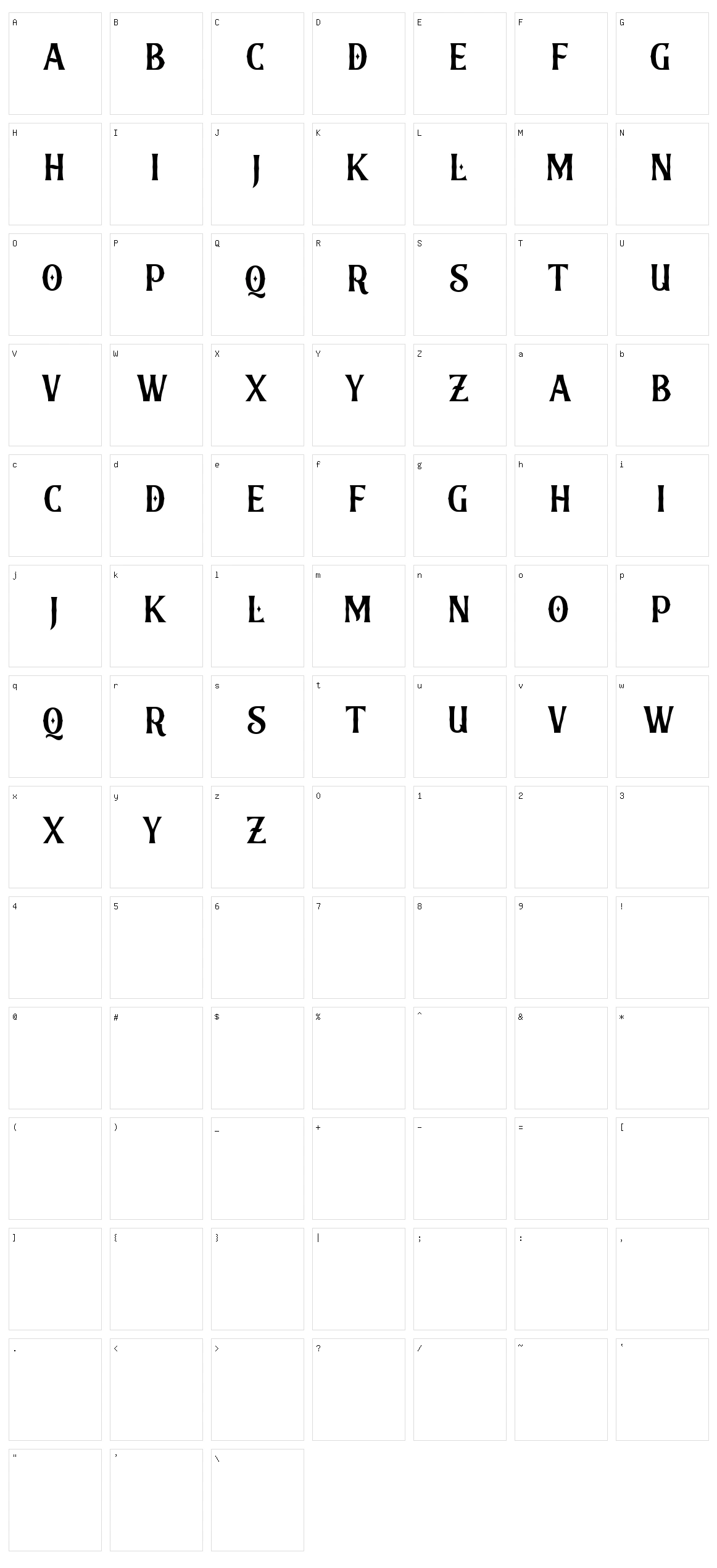 Whitefish Character Set