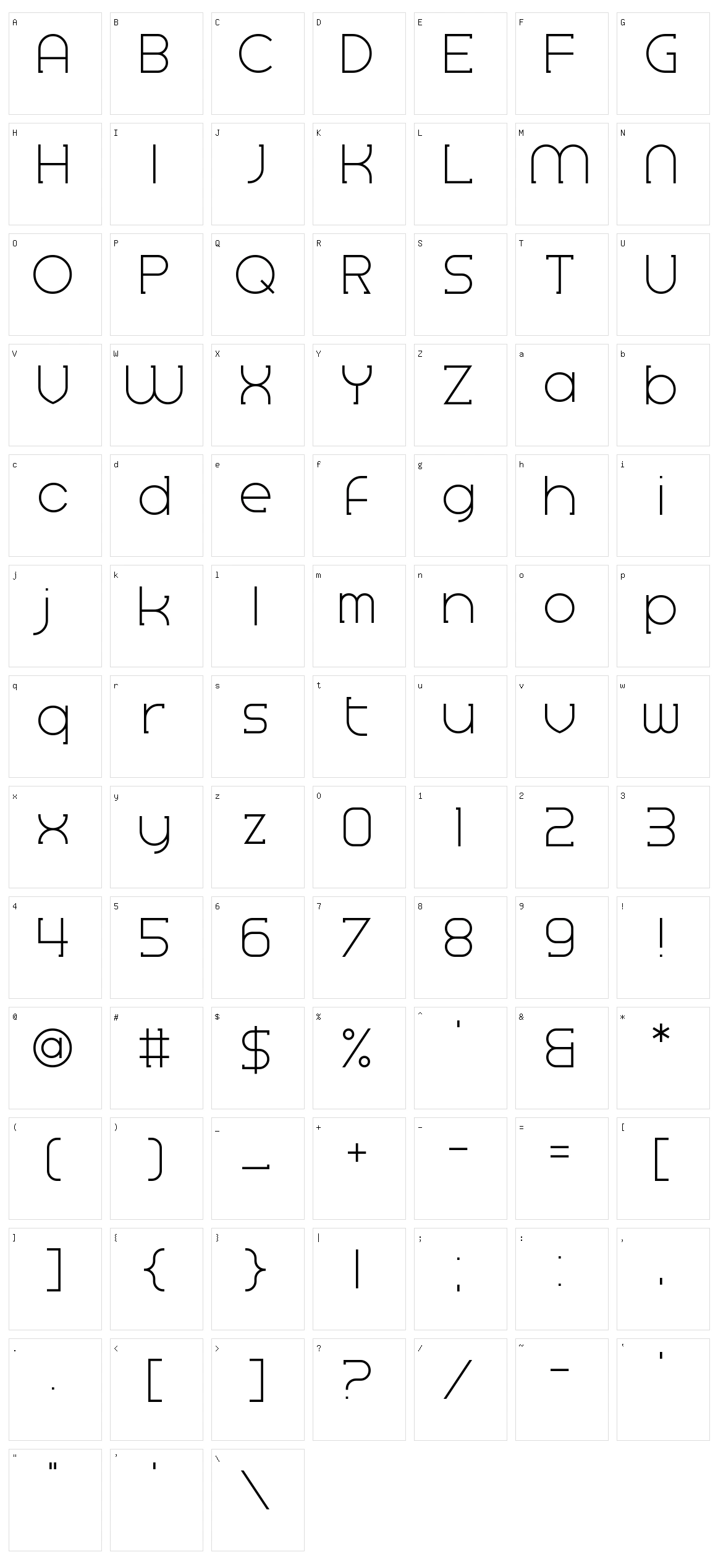 Wideboy Character Set