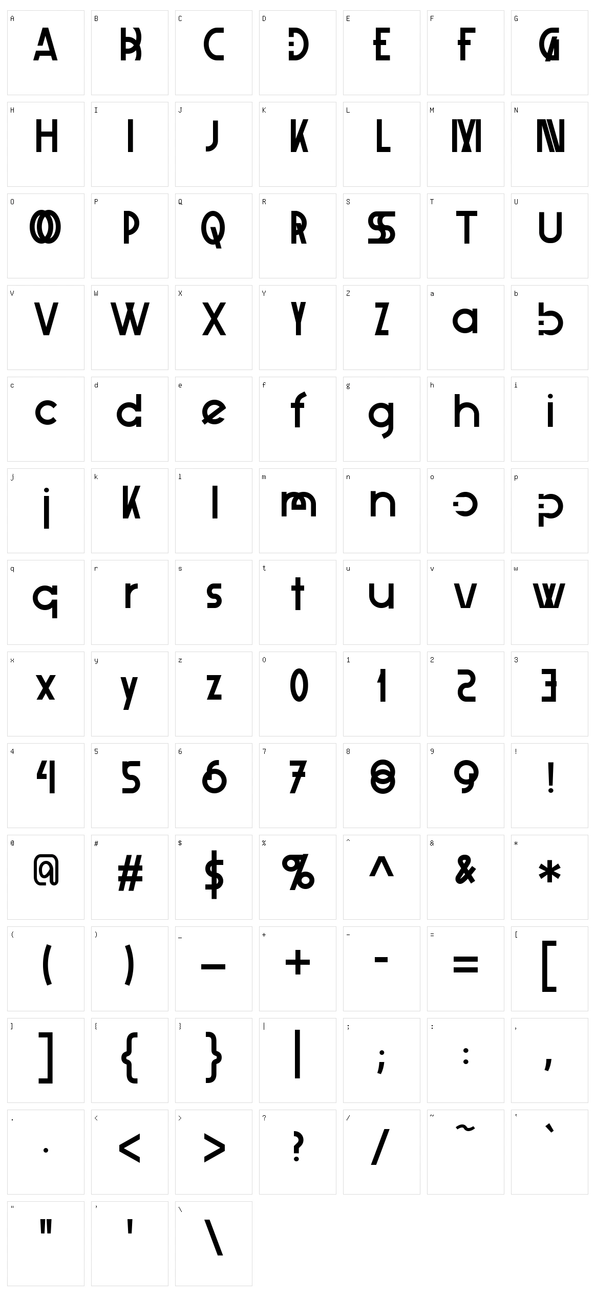 Xelita Character Set