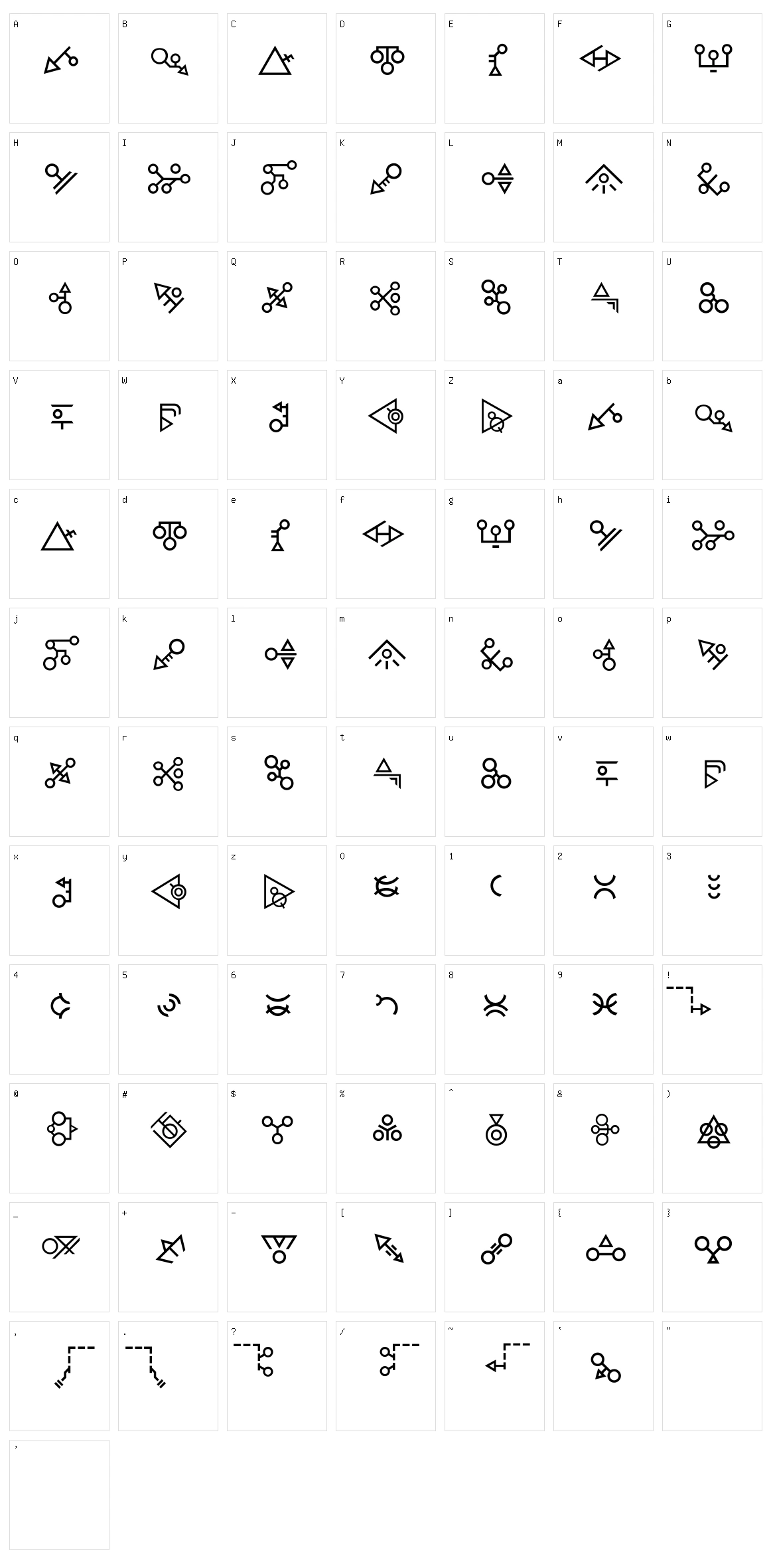 Sprykski Character Set