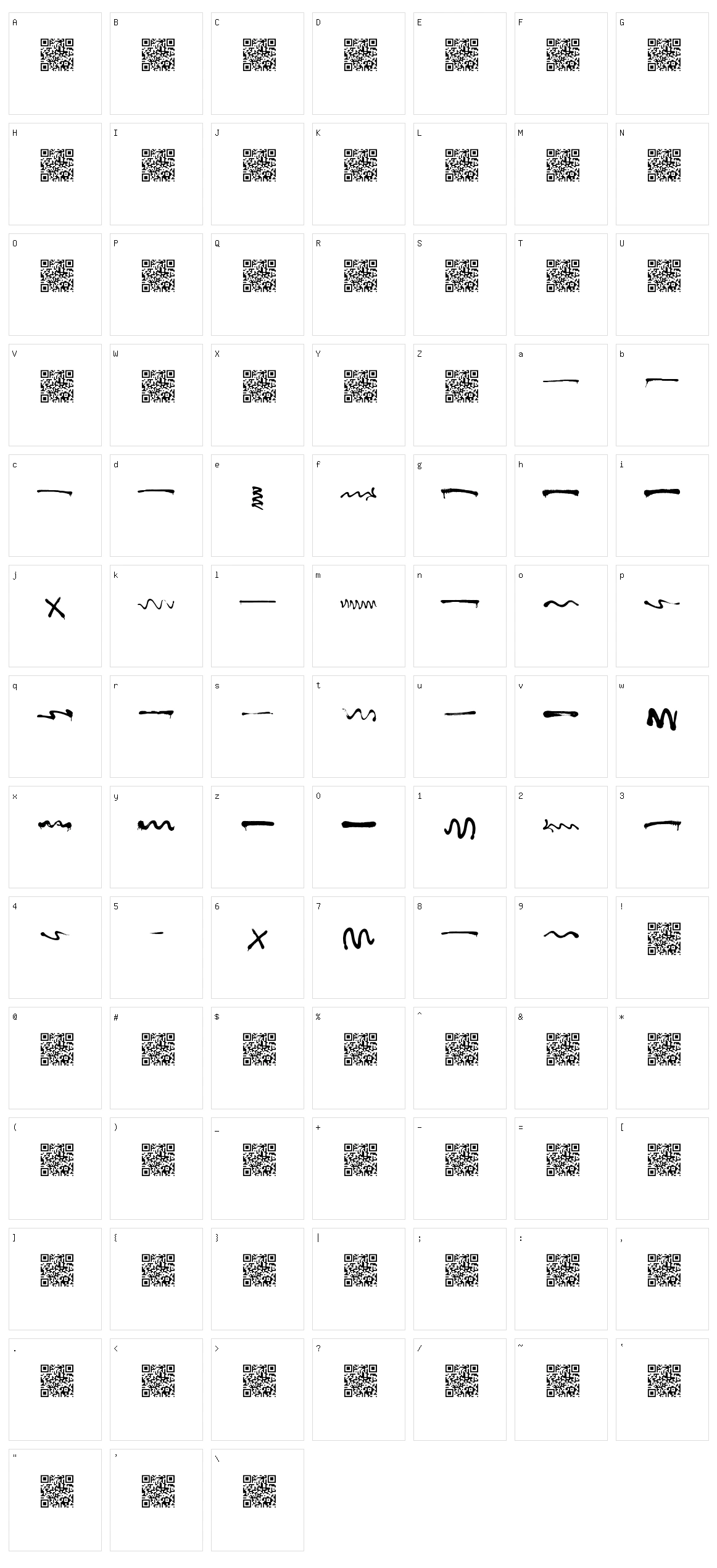 Fun Lines Character Set