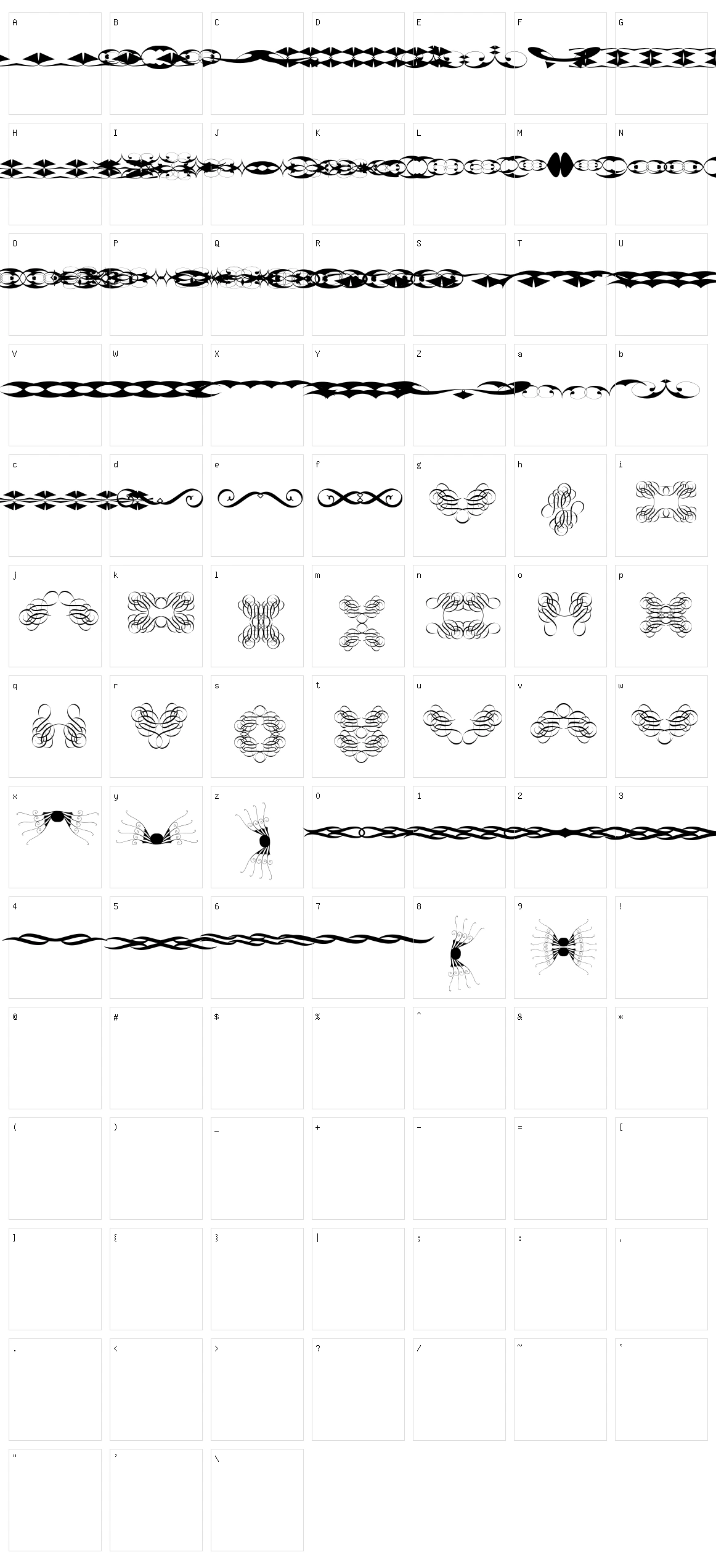 Tribalism Character Set