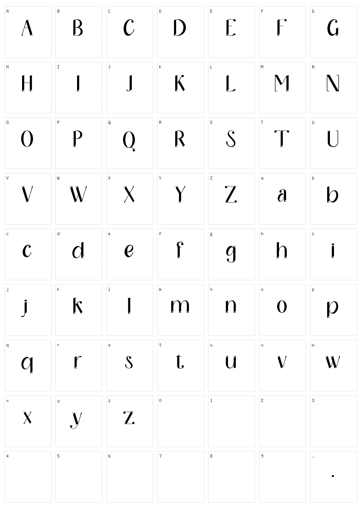 Horyzon Character Set