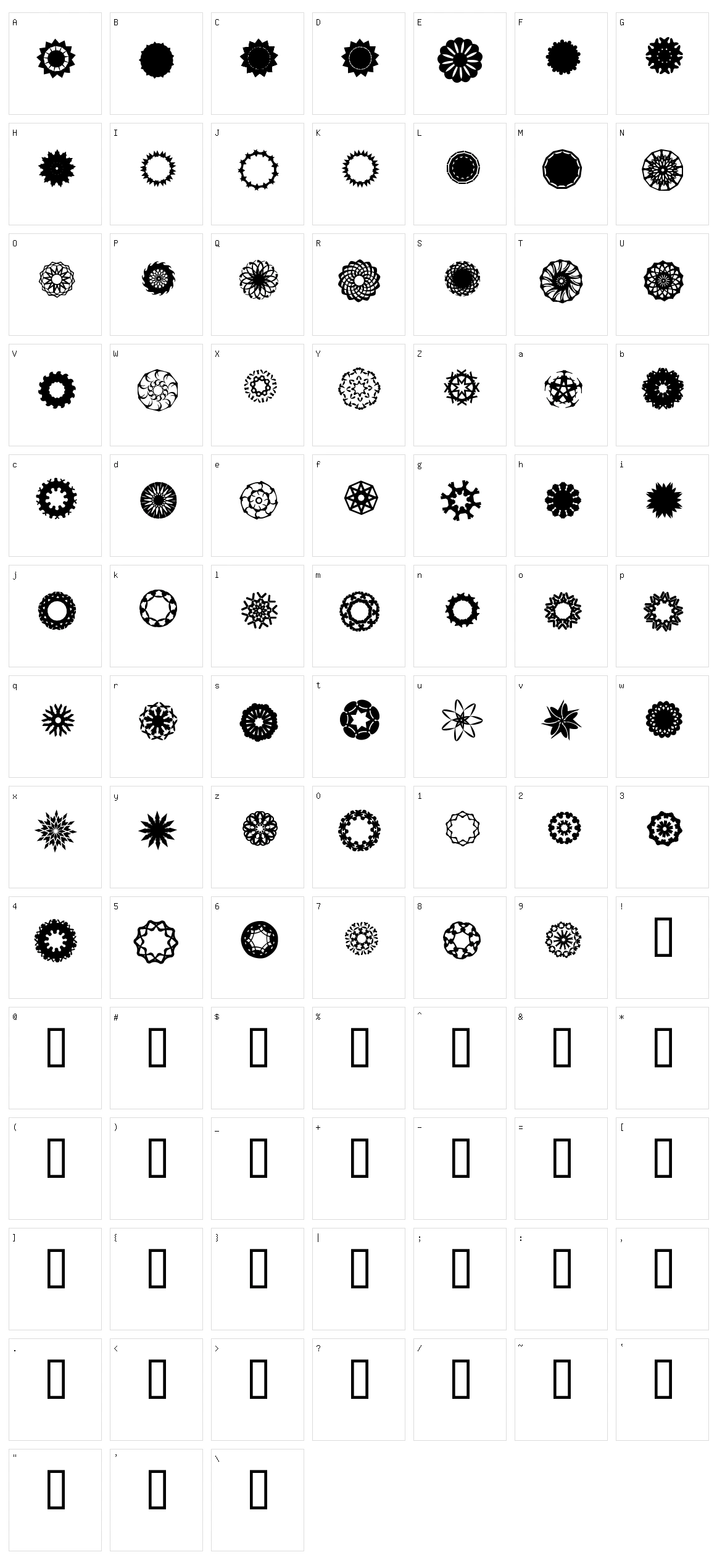 ASorionTW Character Set
