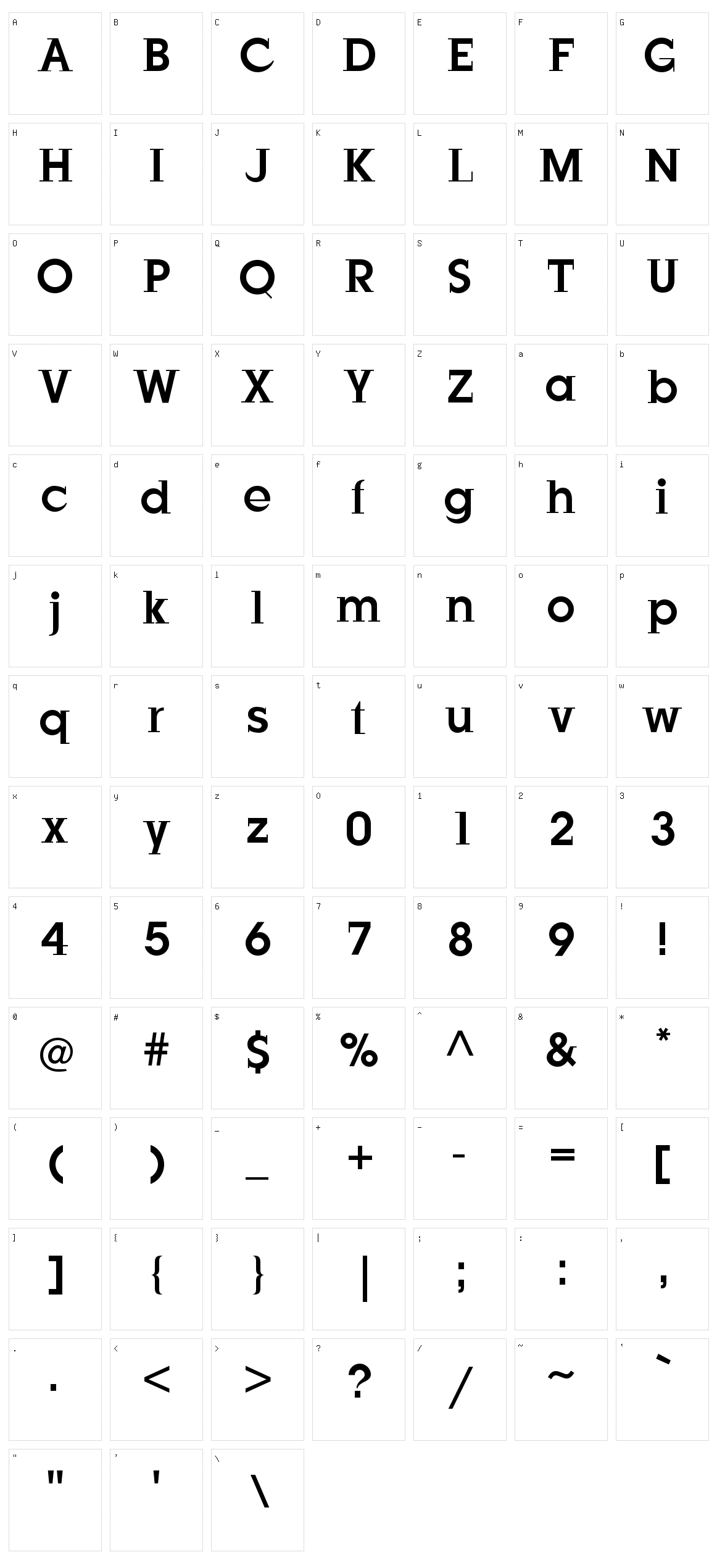 Just Old Fashion Character Set