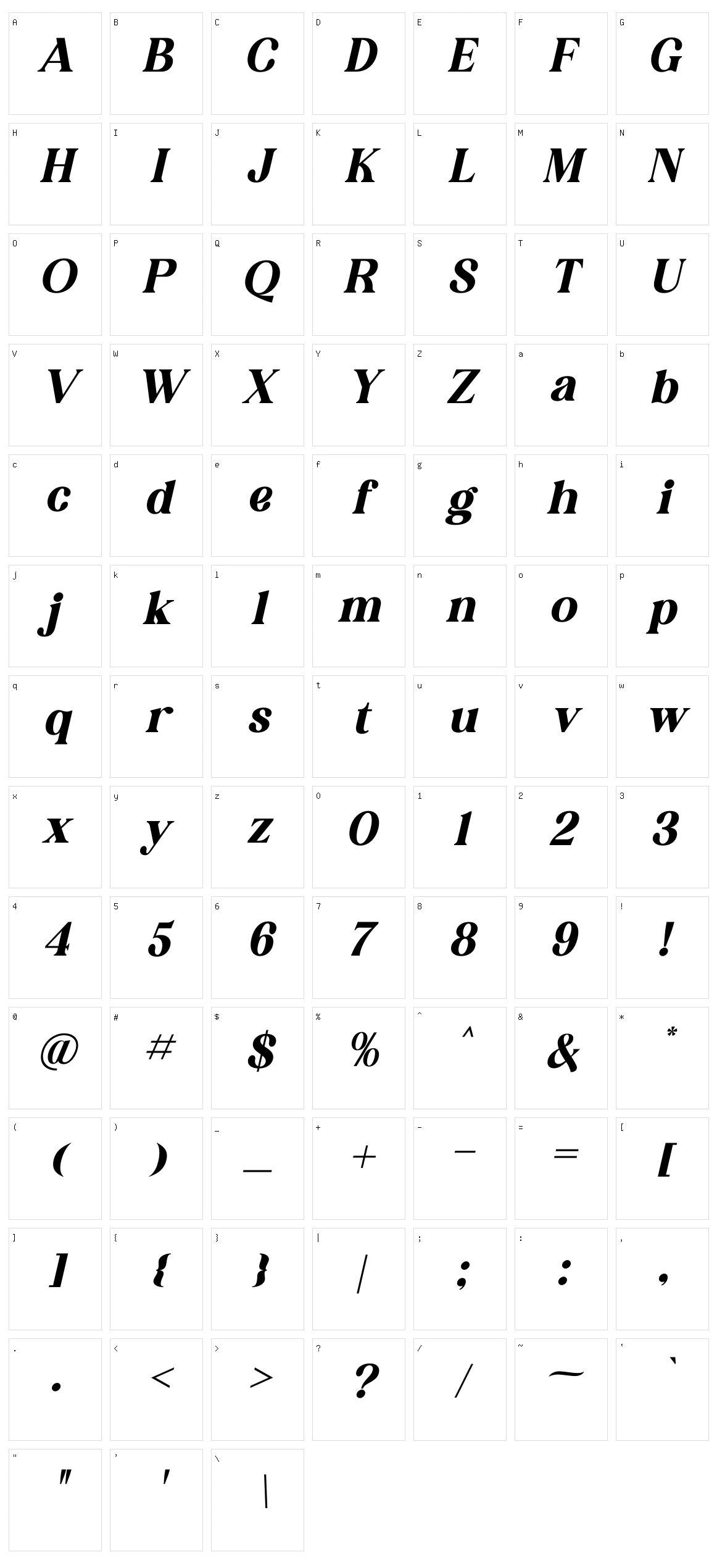 Kakuro Character Set