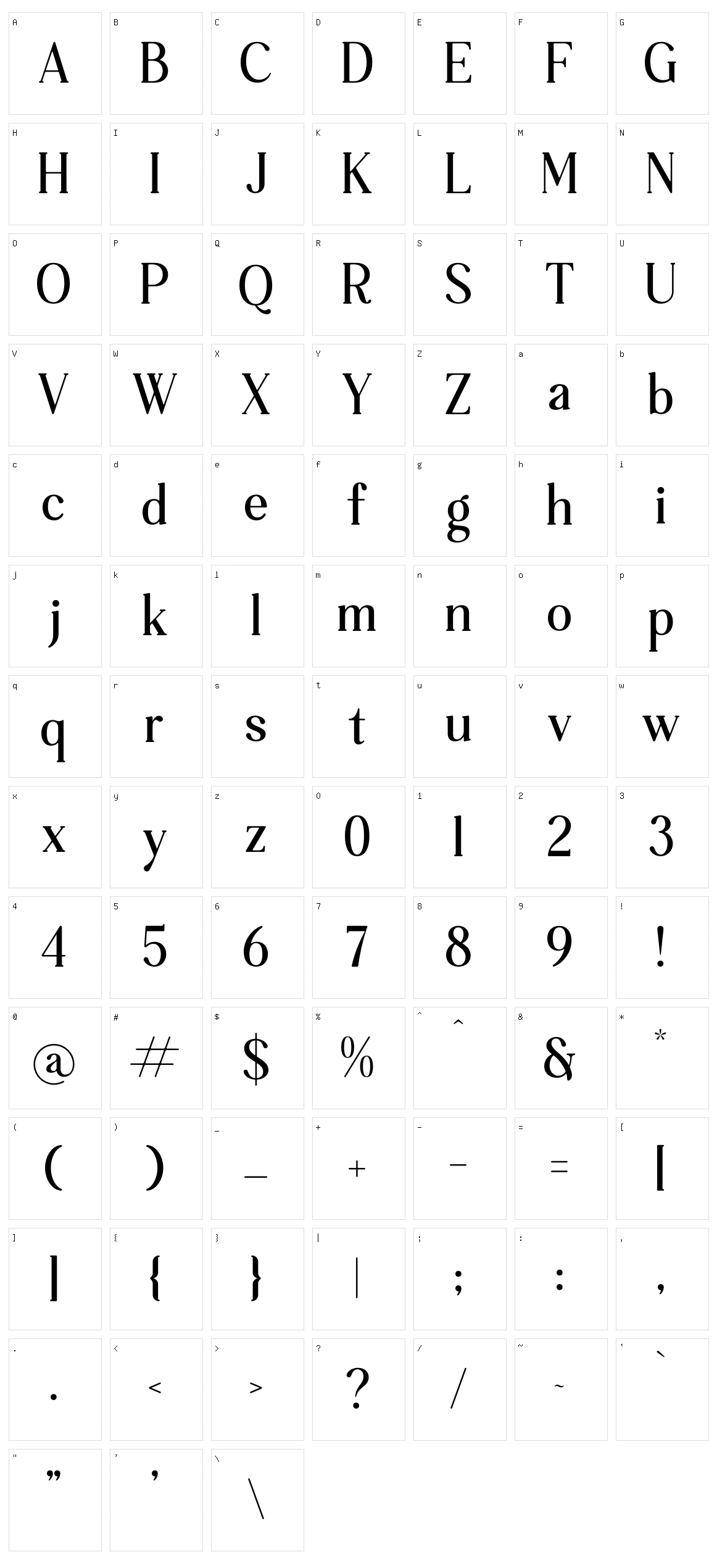 Kelano Remora Character Set