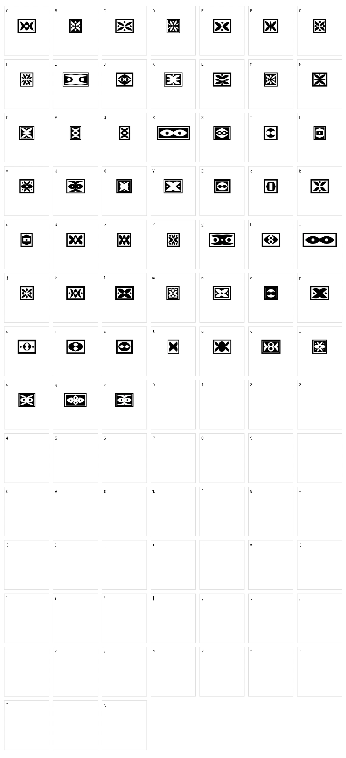 Ornament Borders Character Set