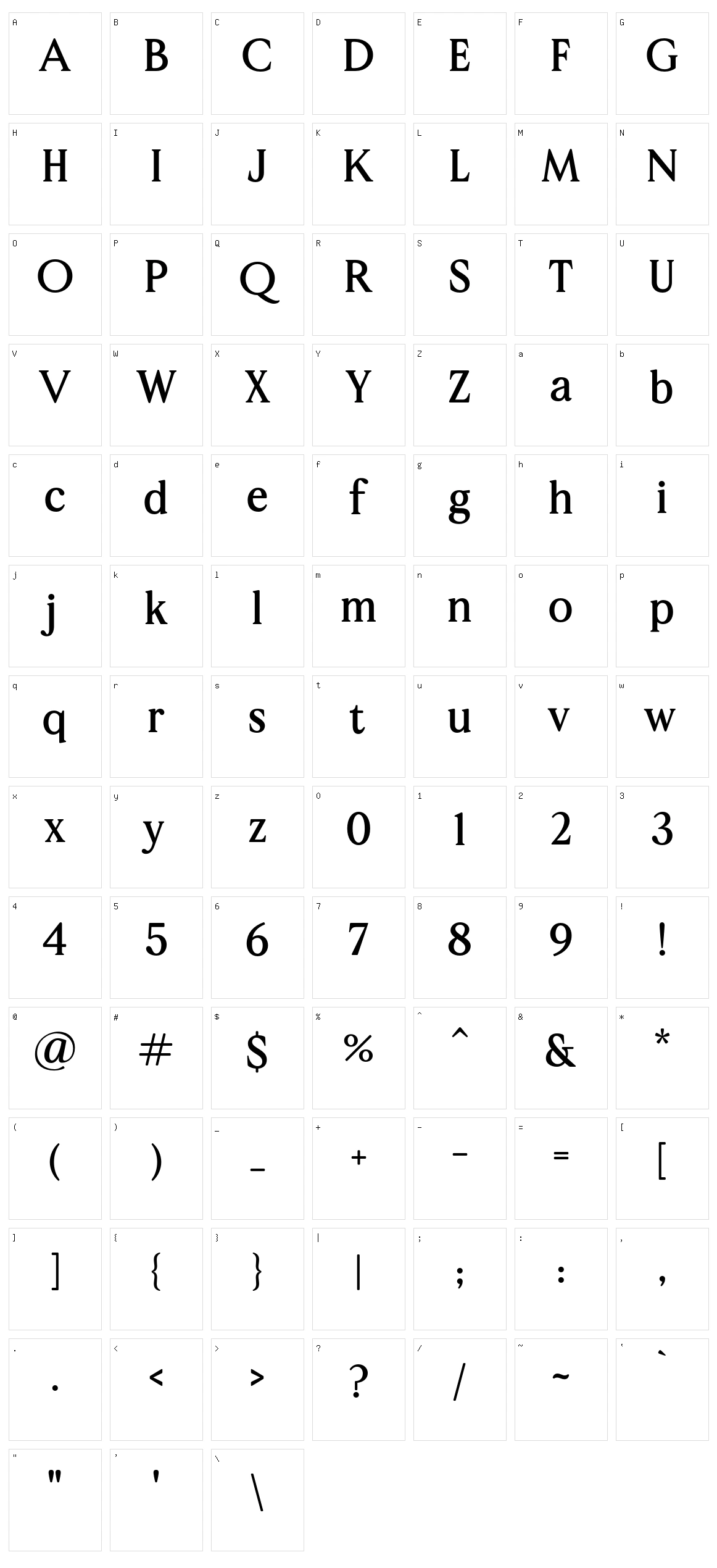 MADE Avenue Character Set