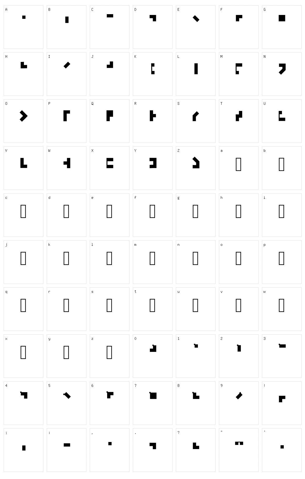 Pink Noise Character Set