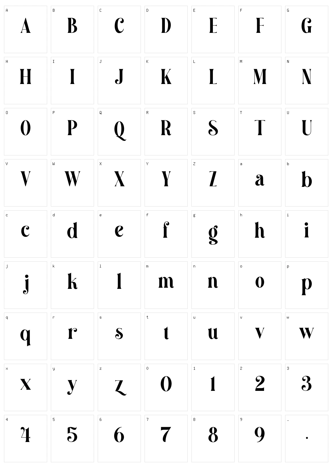 Magensburg Character Set